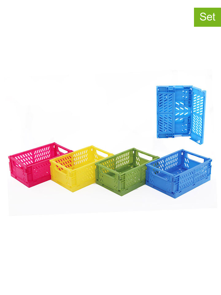 SiL Interiors 4er-Set: Aufbewahrungskisten in Bunt - (B)15 x (H)10 x (T)6 cm günstig kaufen onesize