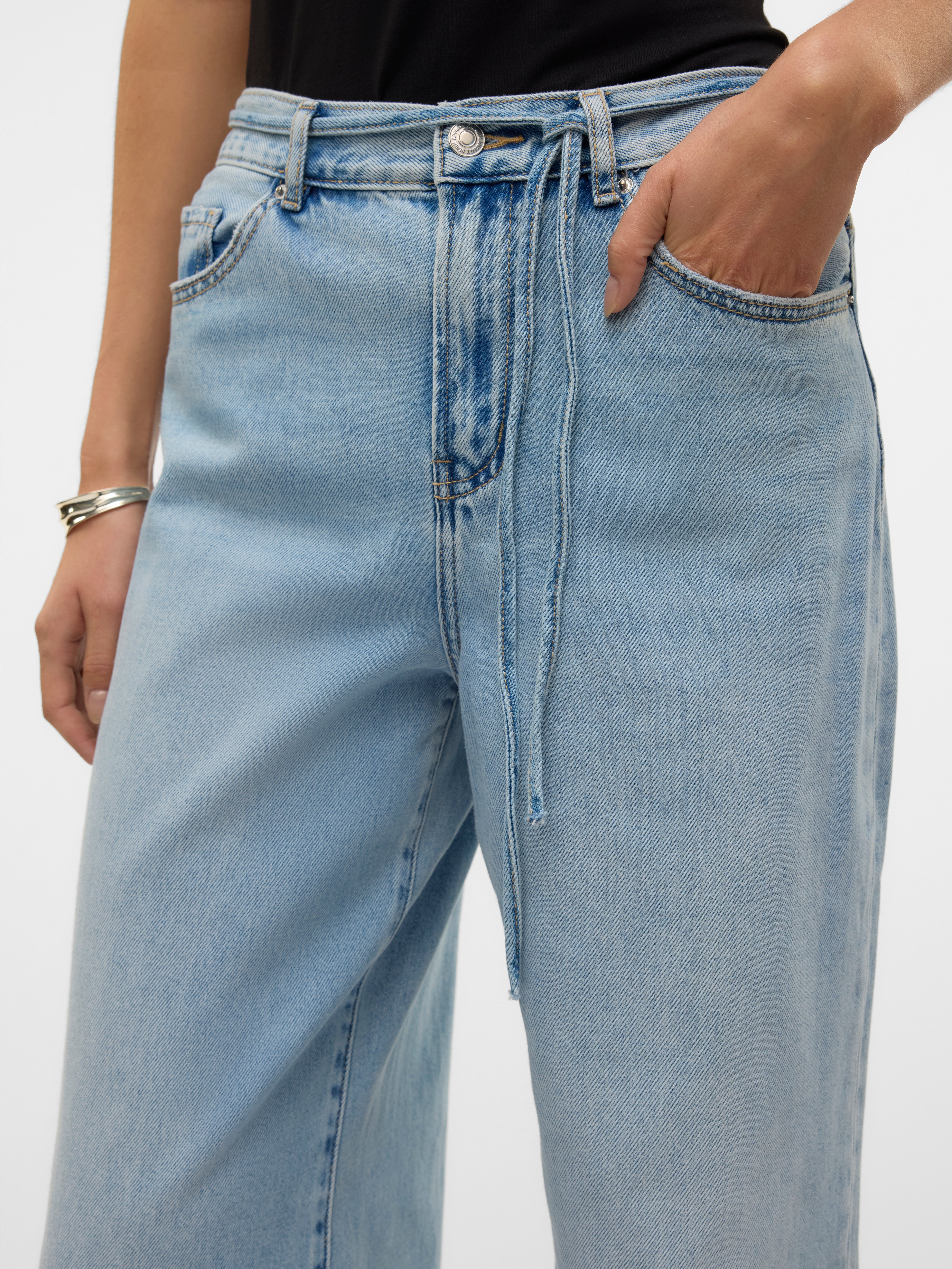 VMWIEN Mid Rise Weiter Beinschnitt Jeans
