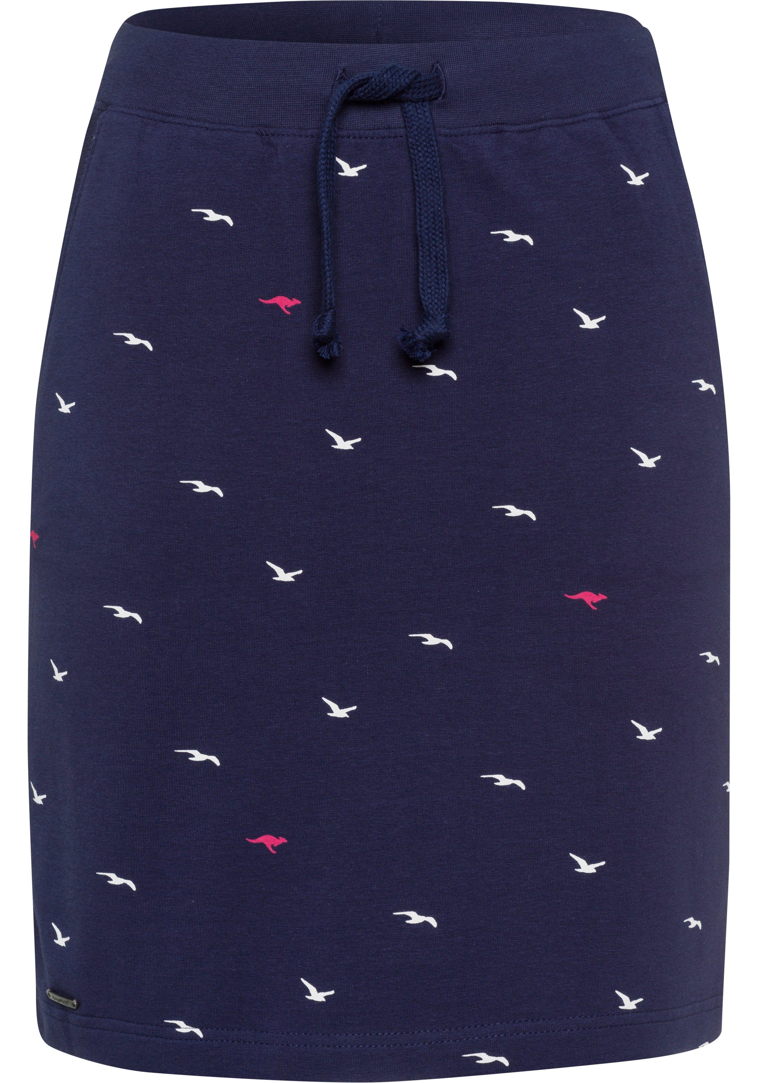 KangaROOS Minirock mit Minimal-Print von Vögeln oder süßen Herzen