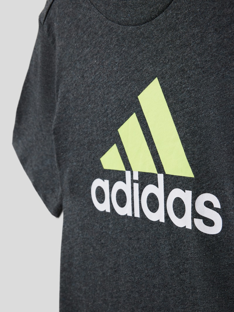 T-Shirt mit Label-Print in graphit