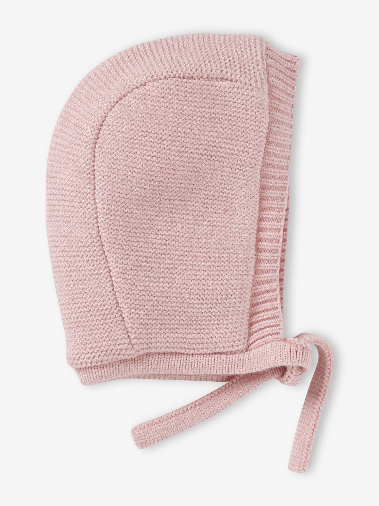 Vertbaudet Mädchen Baby Kapuzenmütze - pudrig rosa