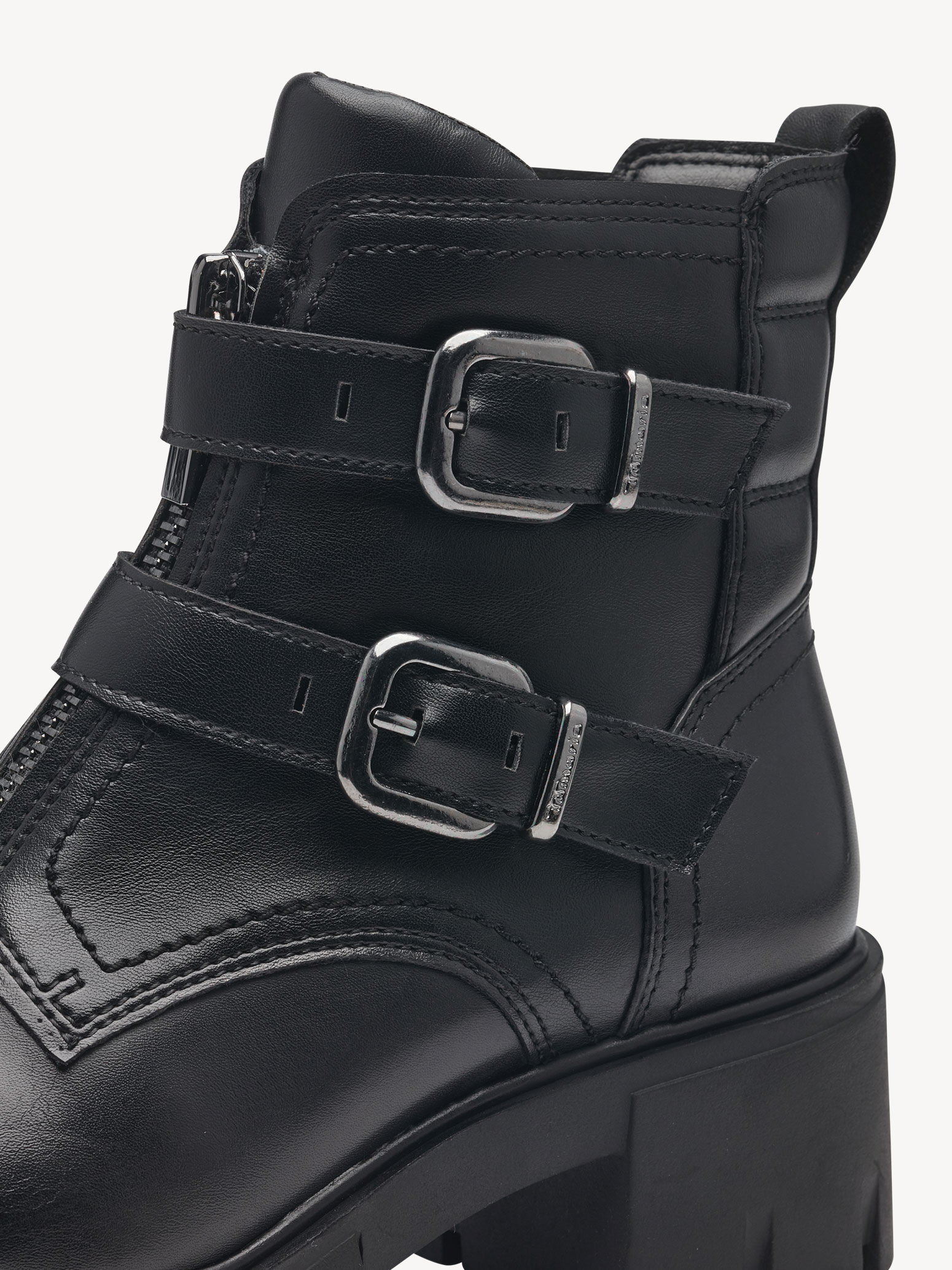 Bottine en cuir - noir