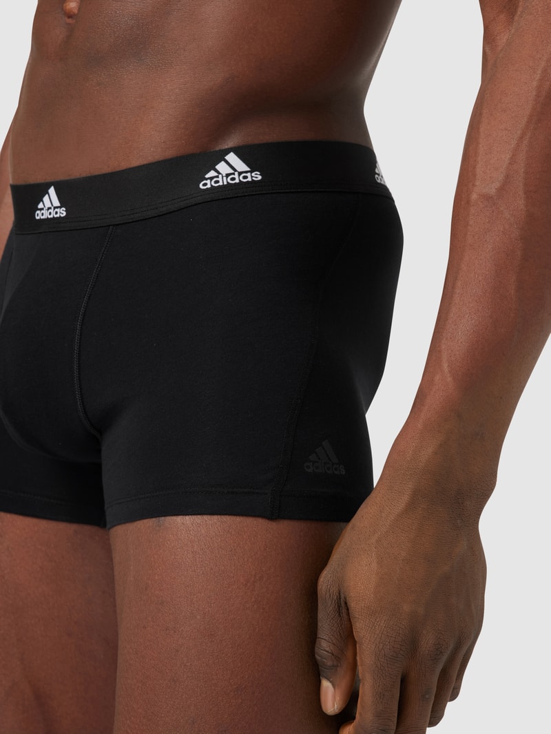 Trunks mit Label-Schriftzug im 3er-Pack in schwarz