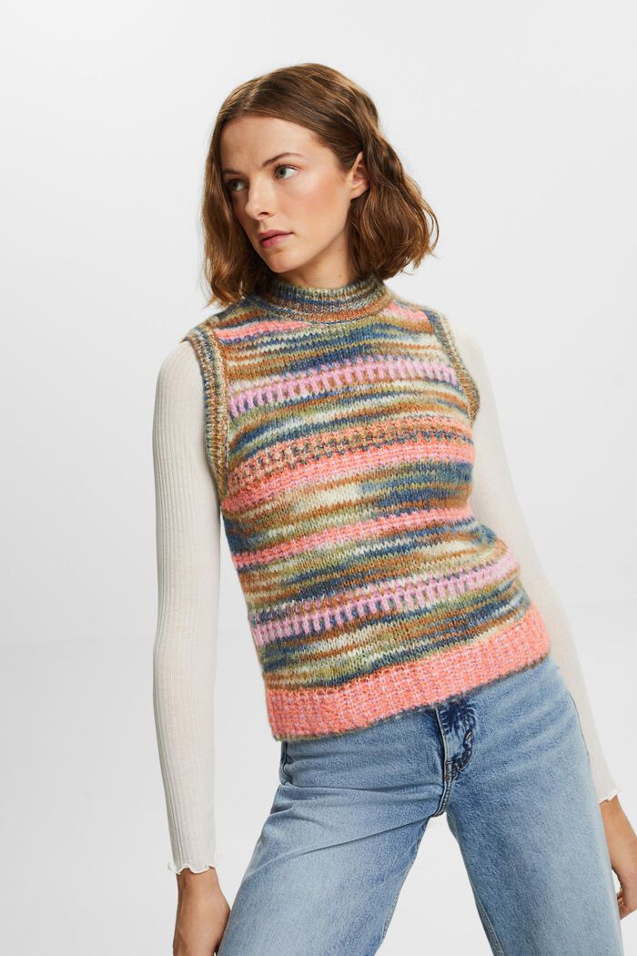 Gestreifte Strickweste