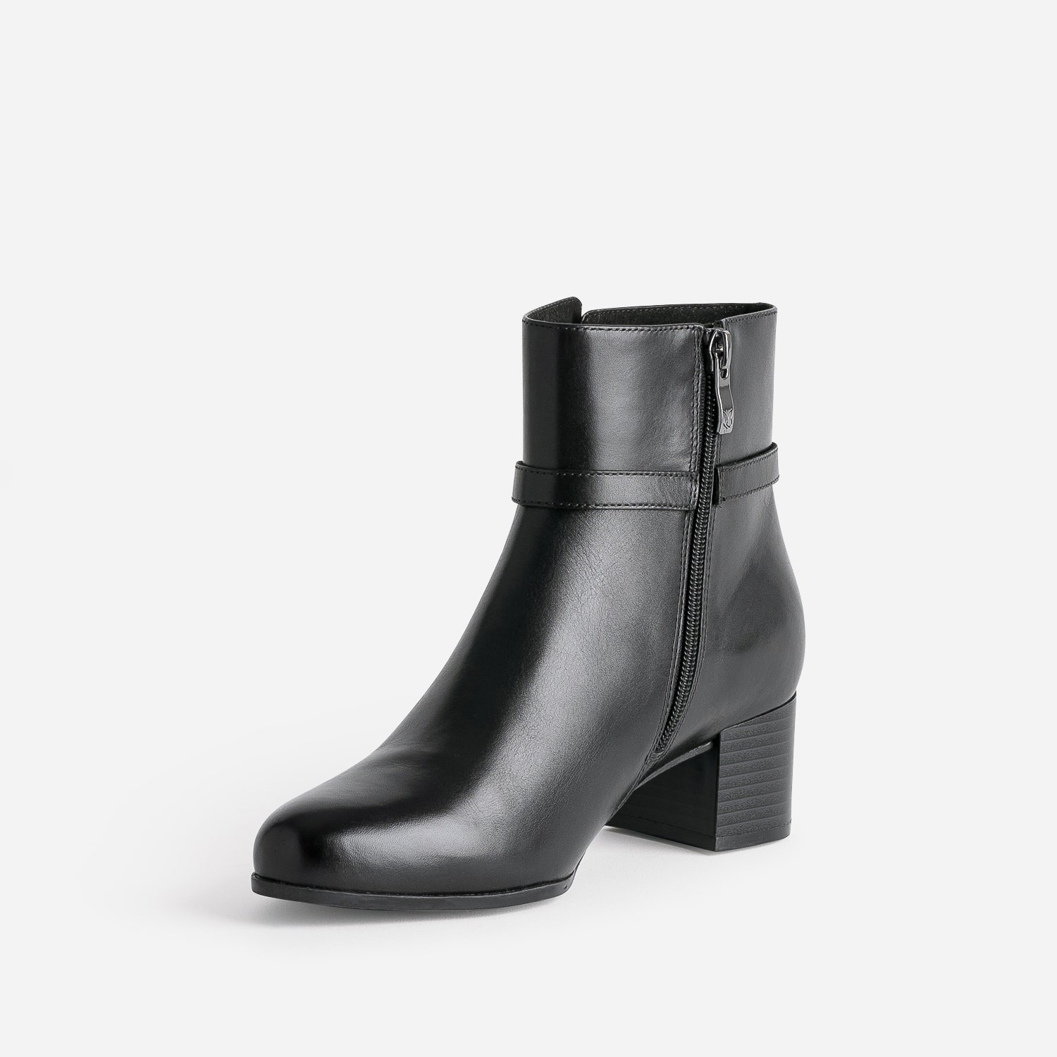 Boots CAPRICE noir en cuir esprit jodhpur