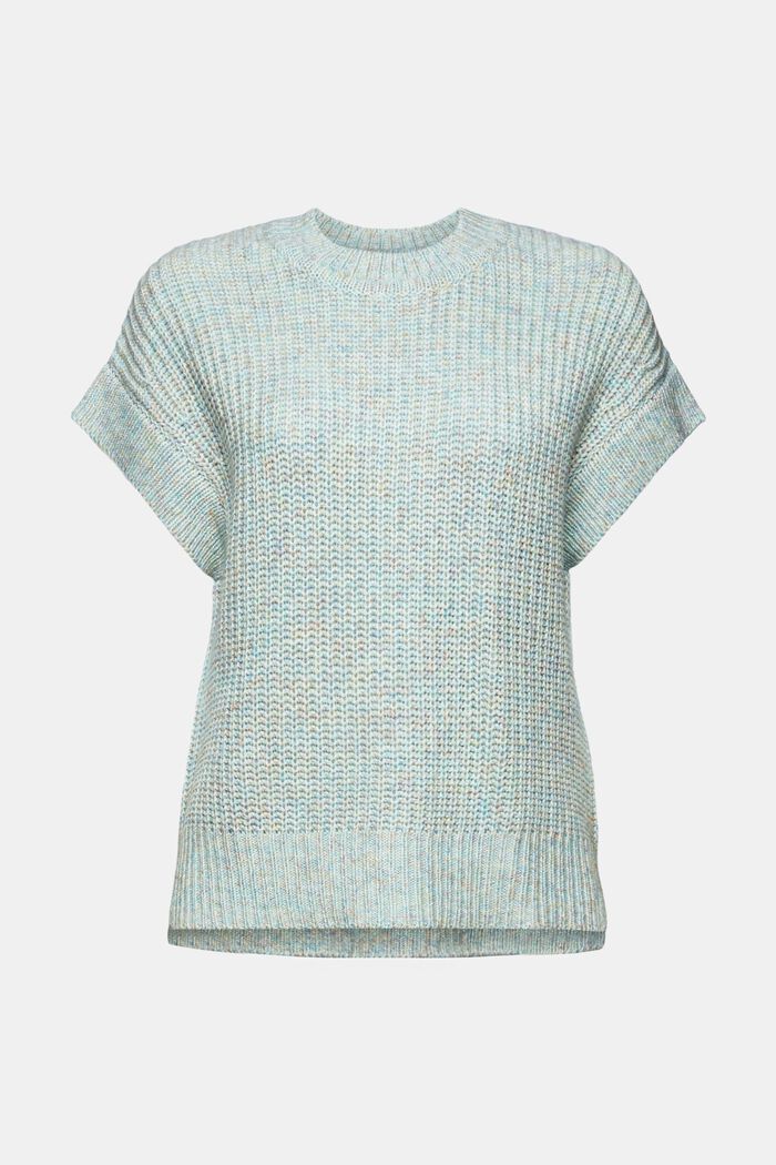 Ärmelloser Rippstrickpullover