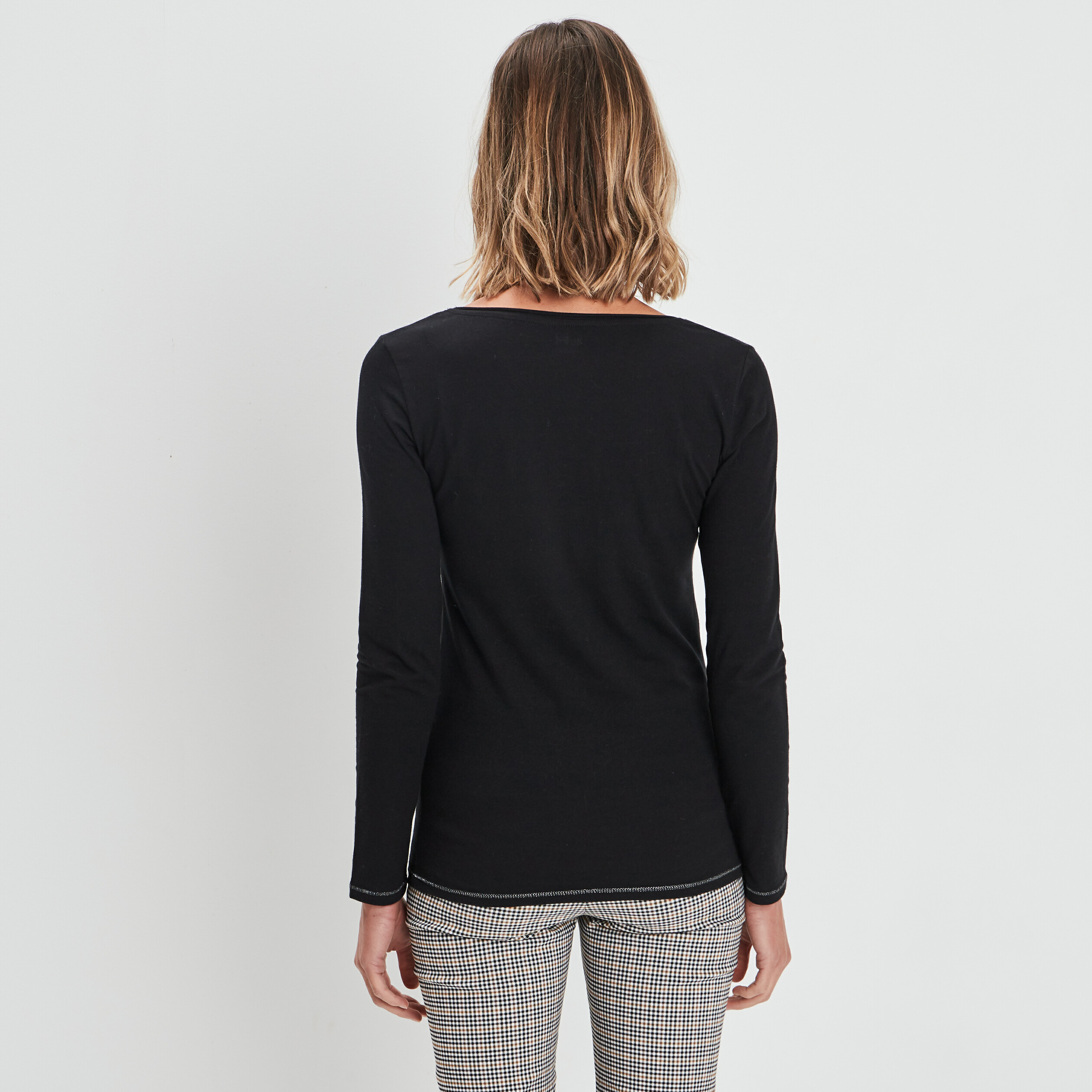 T-shirt manches longues noir femme | La Halle