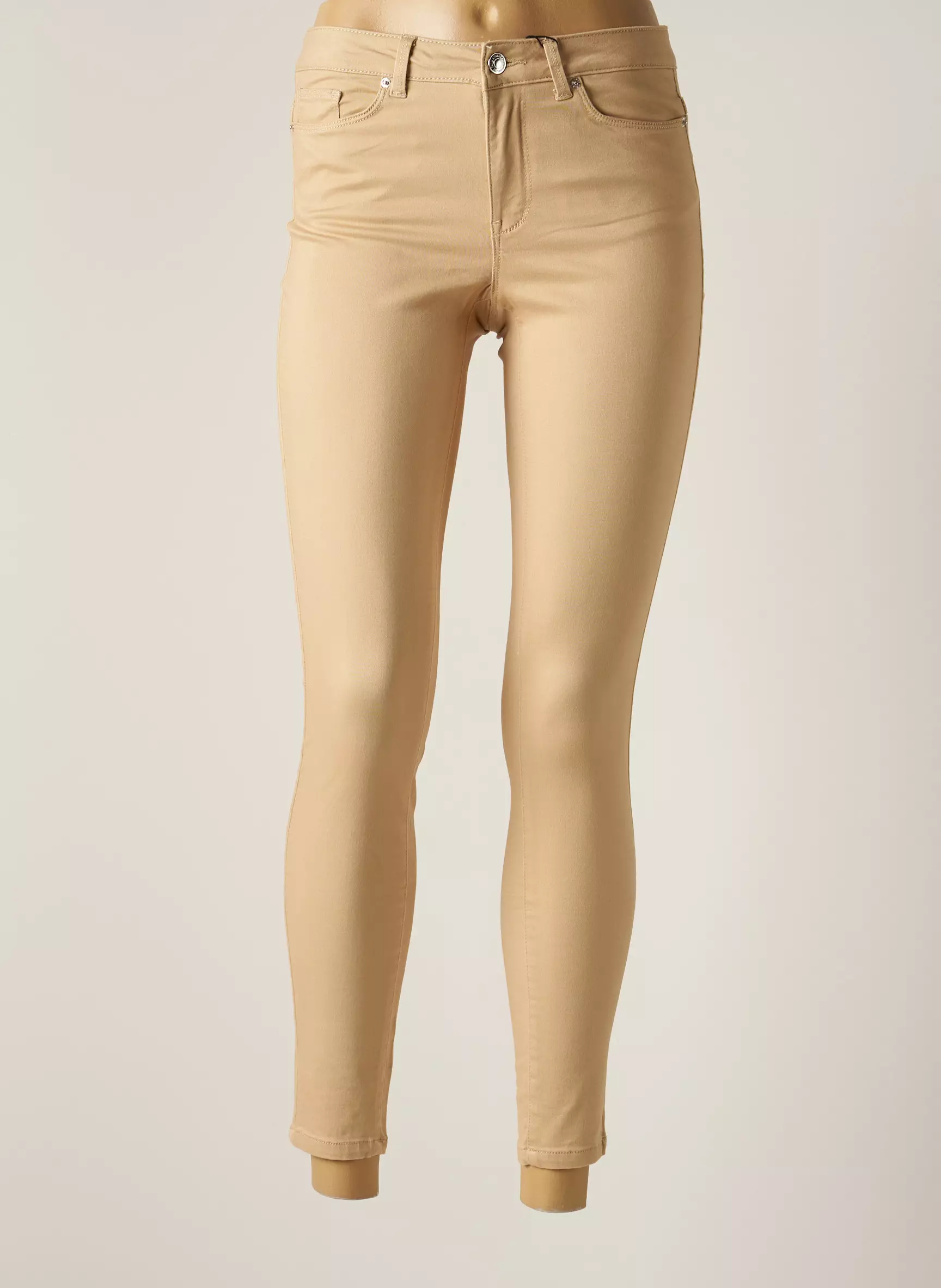 Vero Moda Pantalons Slim Femme couleur beige