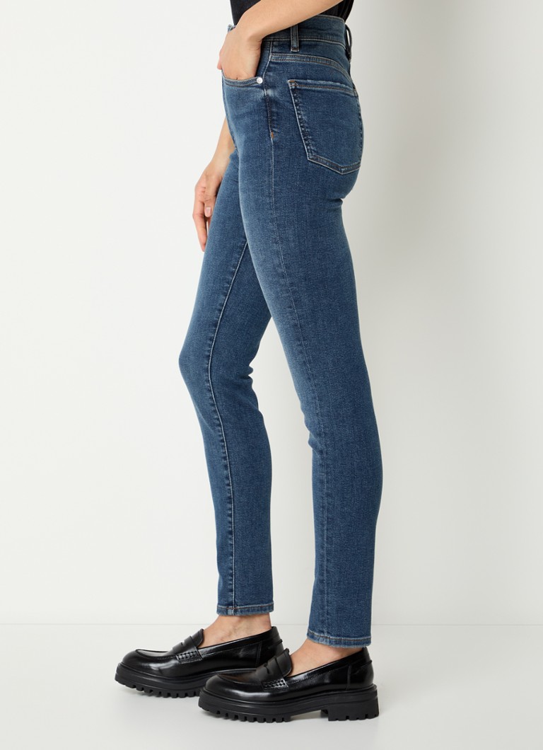 Blugi skinny HUGO BOSS Girali cu talie înaltă, spălare medie