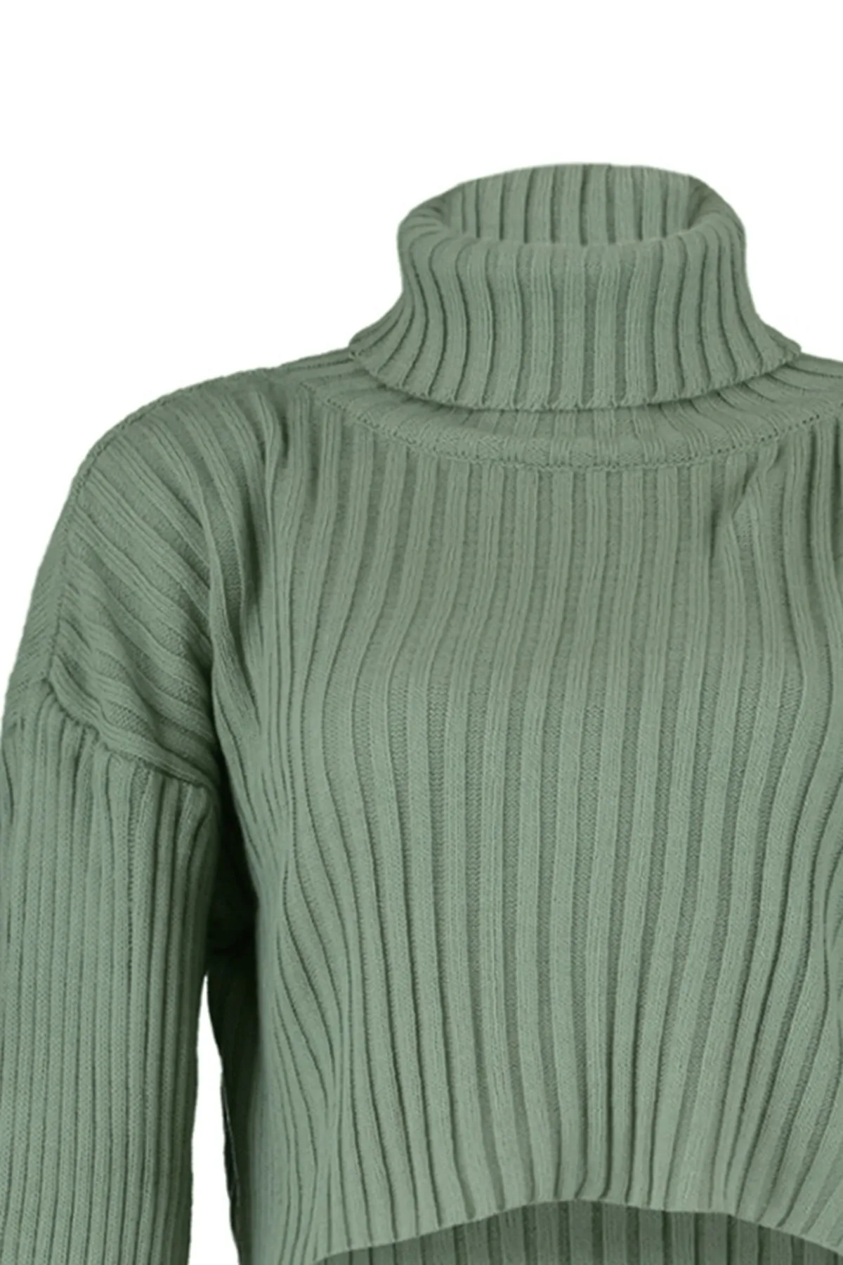 Trendyol Collection  Mint Kurzer Basic Strickpullover TWOAW22KZ0223