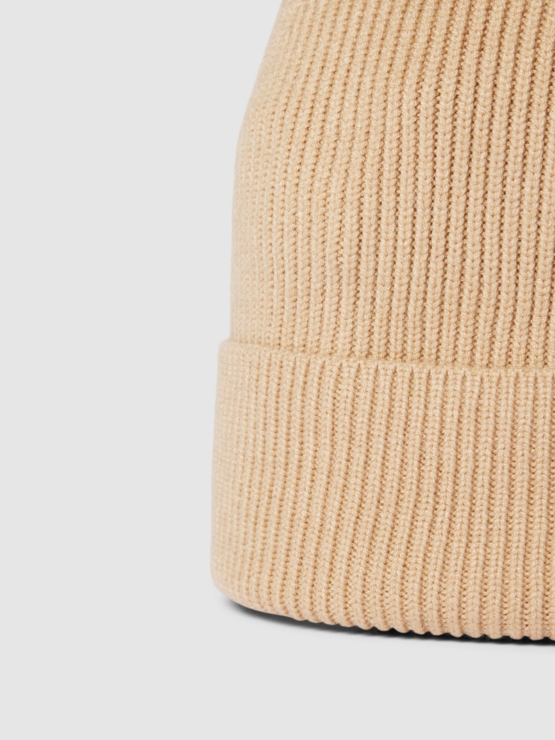 Beanie mit breitem Umschlag Modell 'ZENNA' in beige
