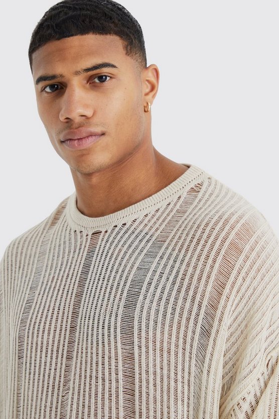 Kastiger Oversize Strickpullover