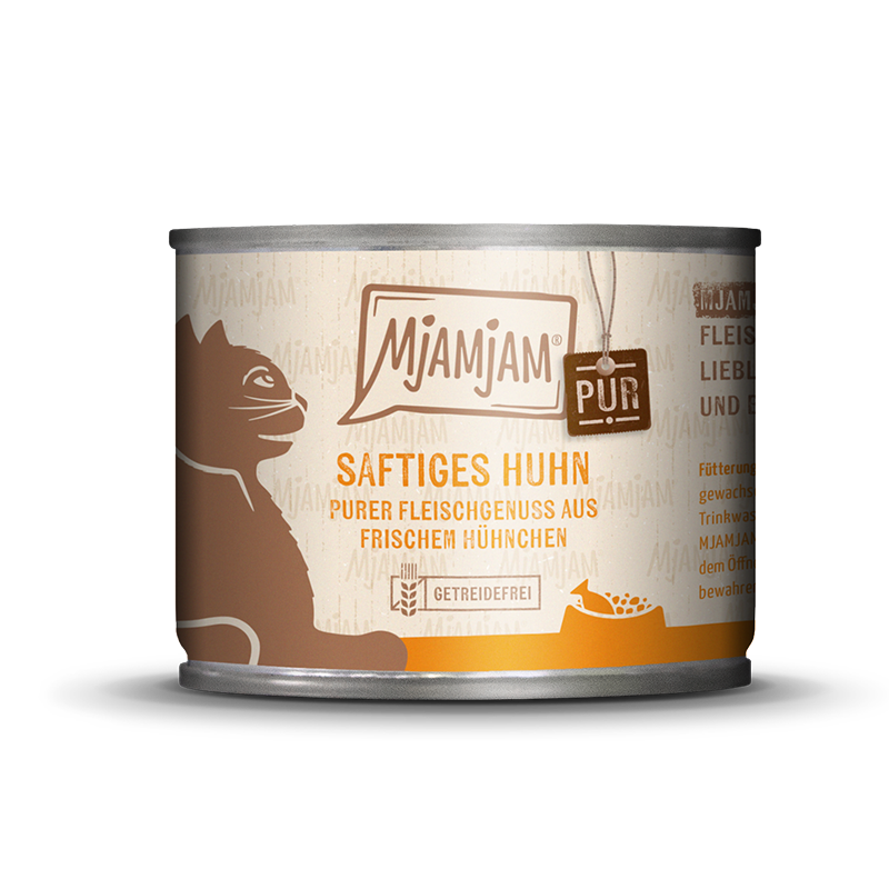 MjAMjAM Nassfutter MjAMjAM Pur 6x200g saftiges Huhn