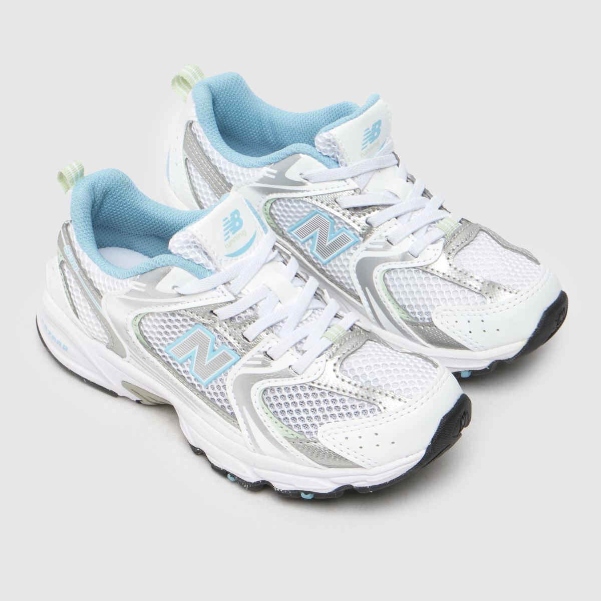 New Balance vita och flerfärgade blå 530 Junior träningsskor