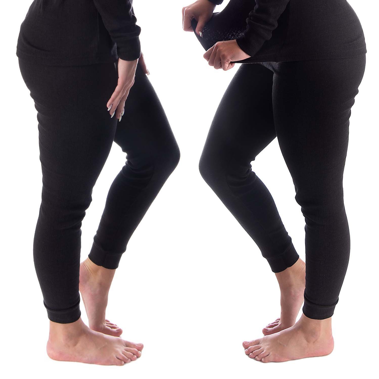 Black Snake Thermounterhose cozy (Spar-Set, 2-St) Damen lange Unterhosen mit Innenfleece 2er-Pack