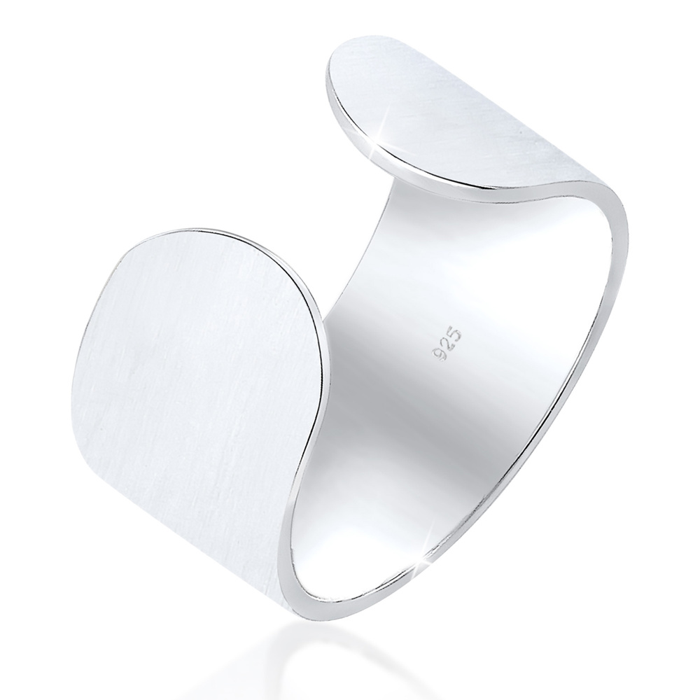 Elli Elli Bague Bandring Offen Matt Blogger Verstellbar 925 Silber Bague