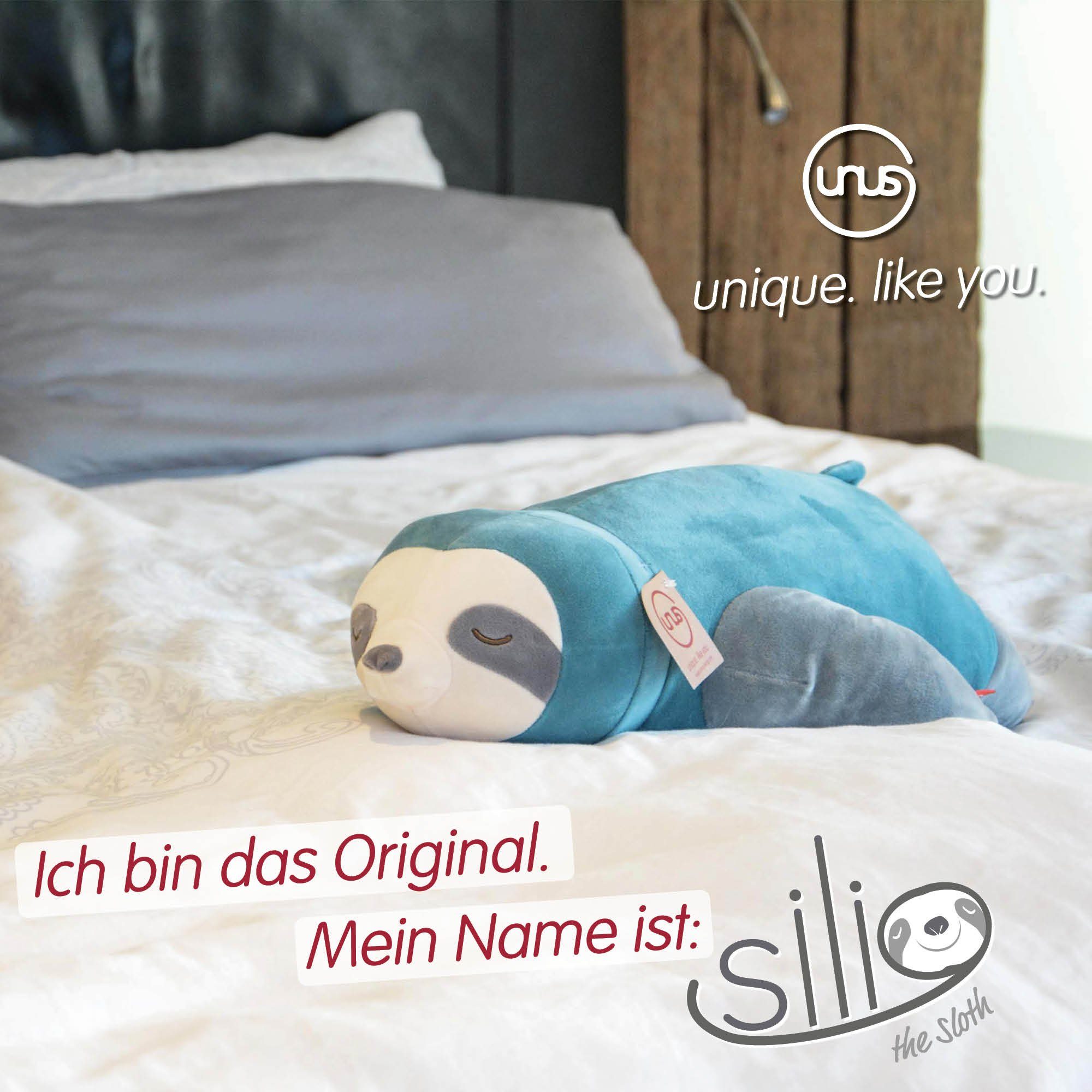 UNUS HOME Seitenschläferkissen Faultier Kissen, 1-tlg., 50 cm, Lagerungskissen Stillkissen Kissen für Kinder Dekoration extrem weich