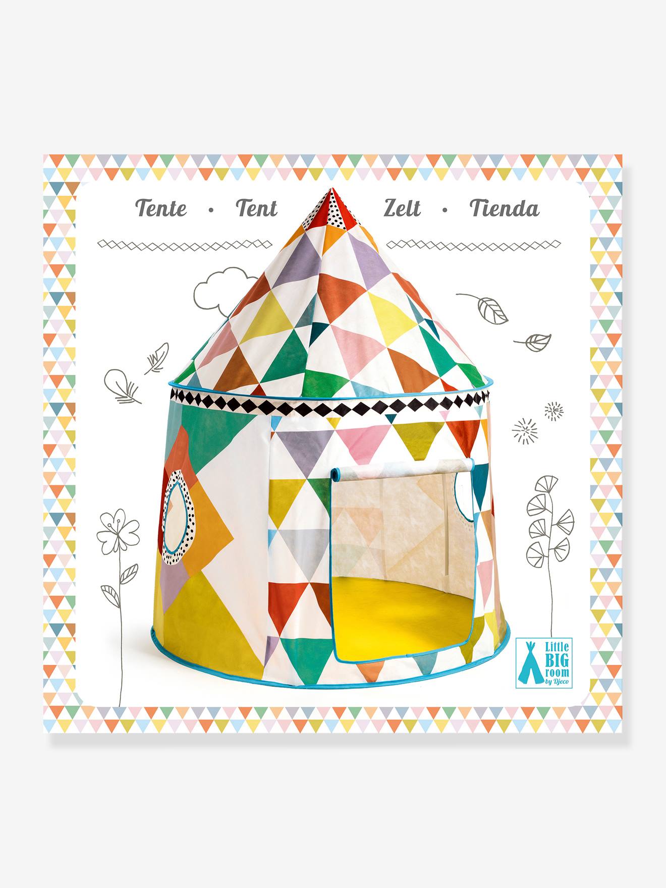 Cabane multicolore DJECO blanc