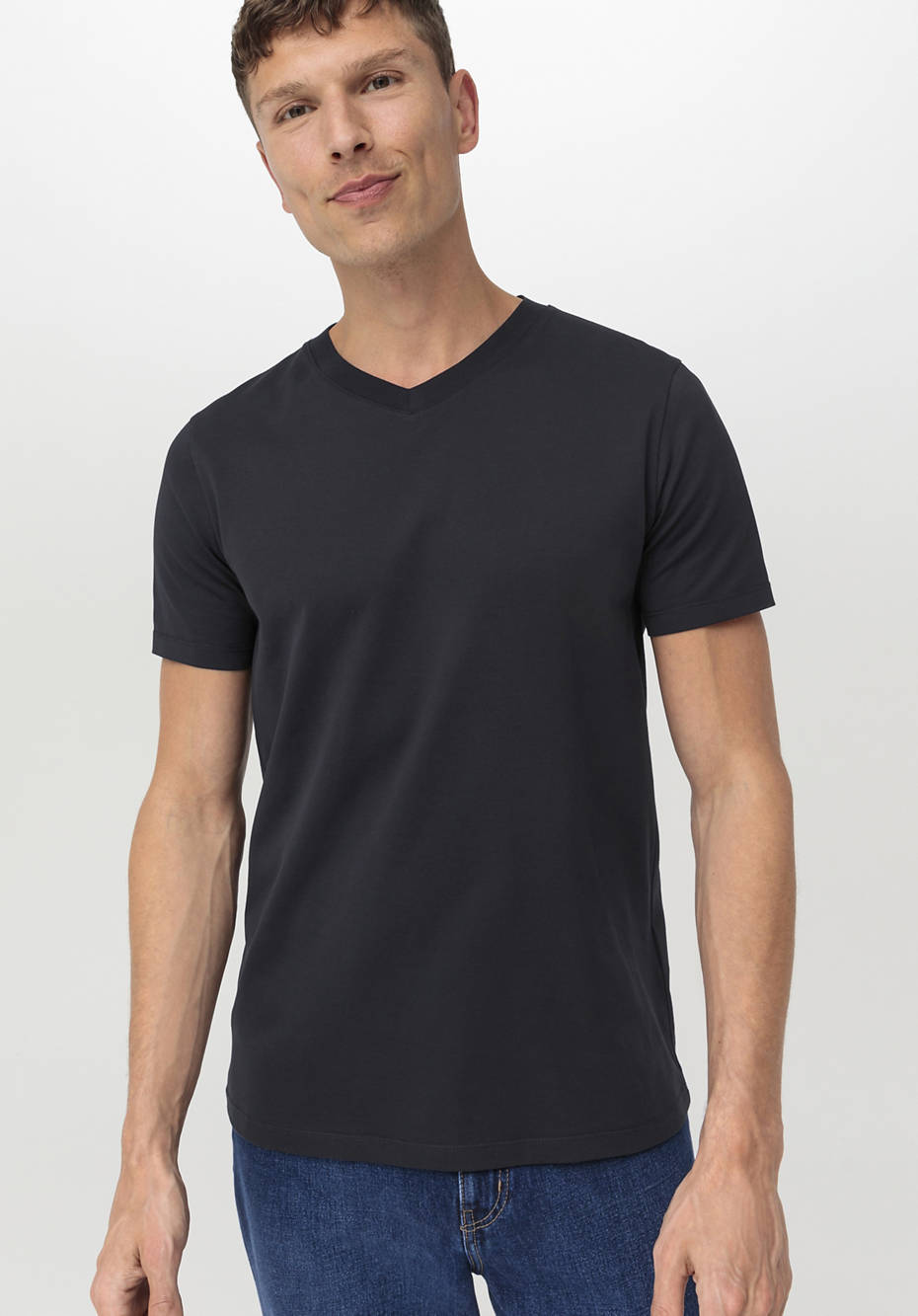 V-Shirt Regular aus reiner Bio-Baumwolle