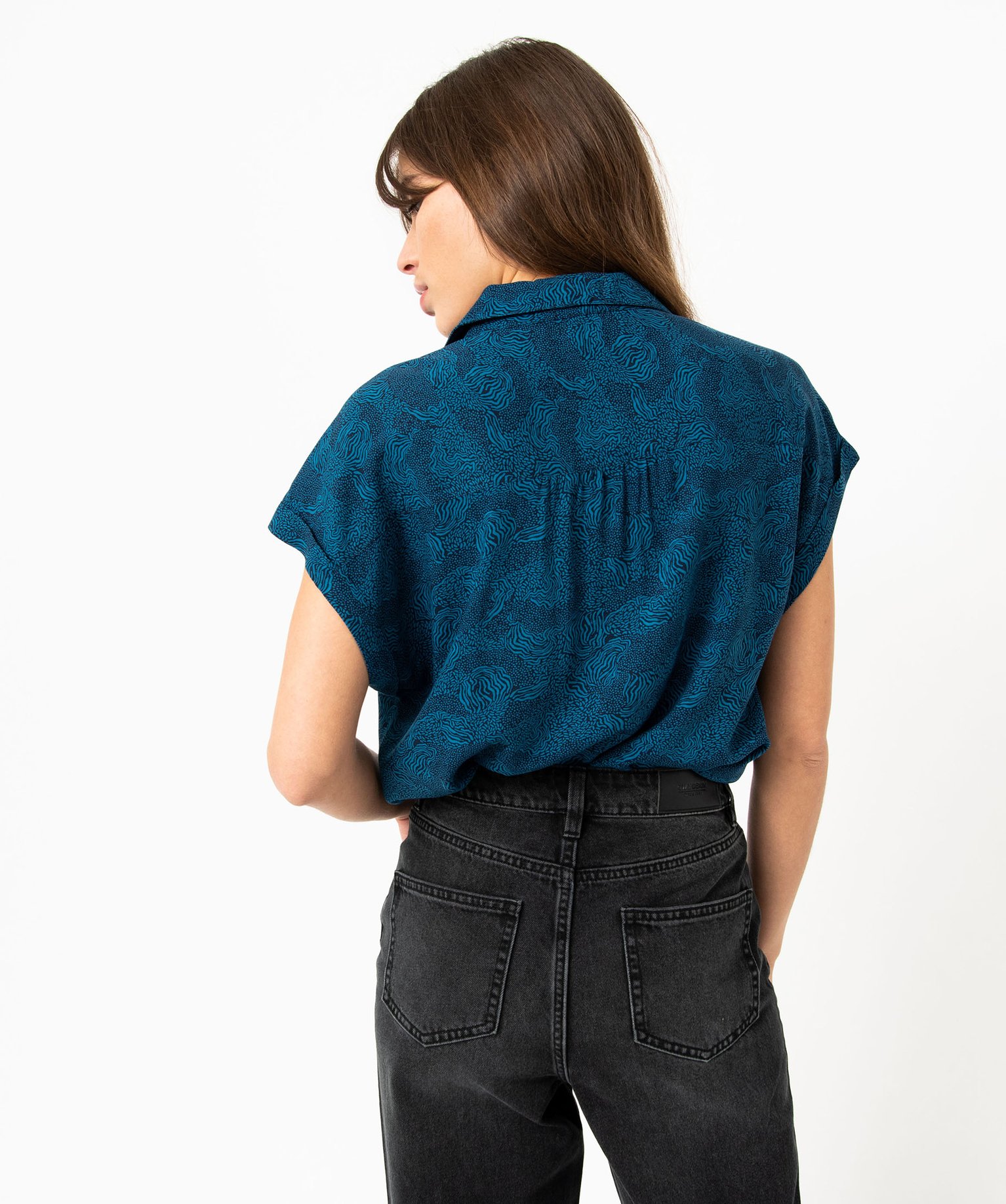 Chemise à manches courtes imprimée femme imprime | GEMO