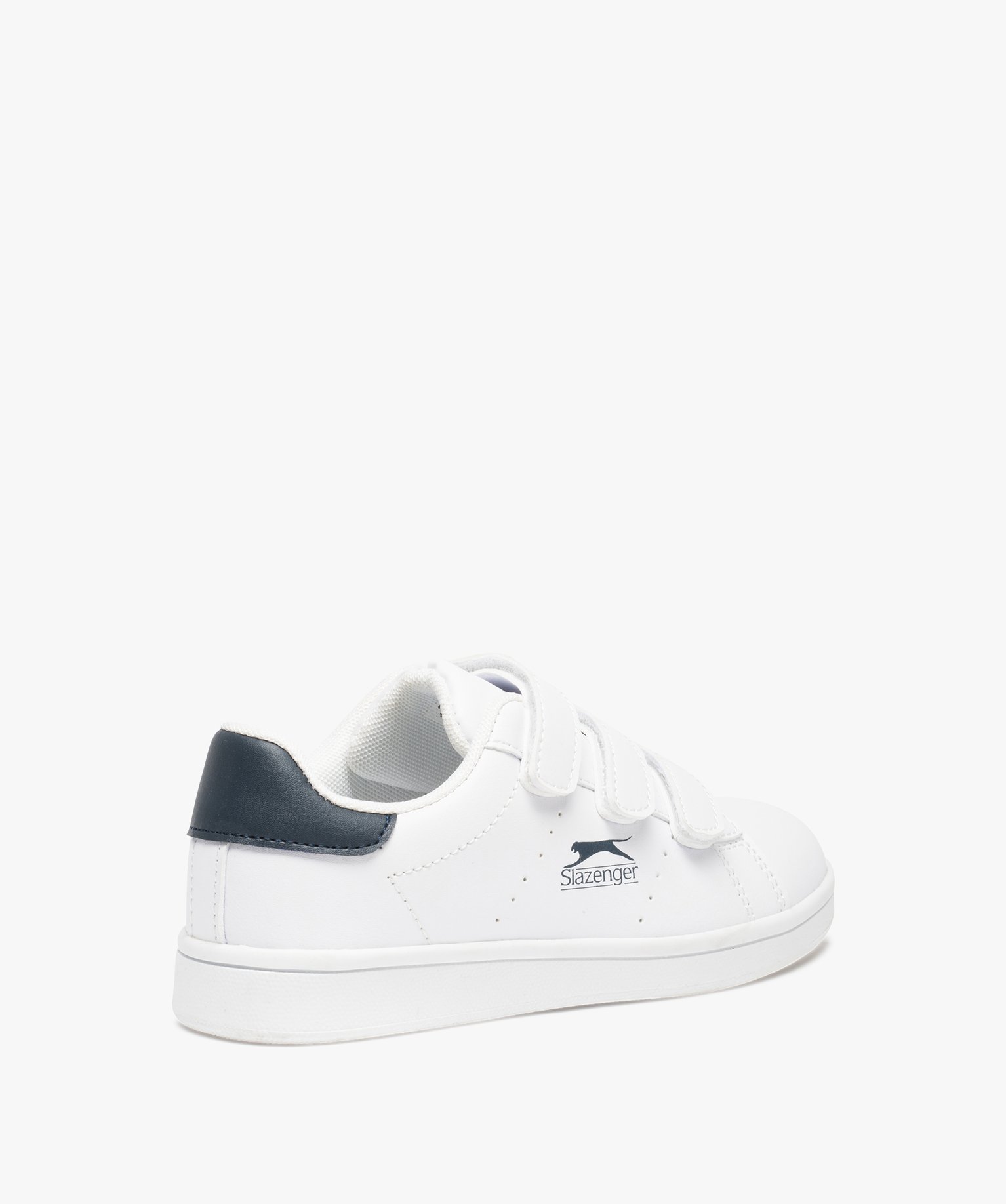Baskets Garçon unies fermeture trois scratchs - Slazenger blanc | GEMO
