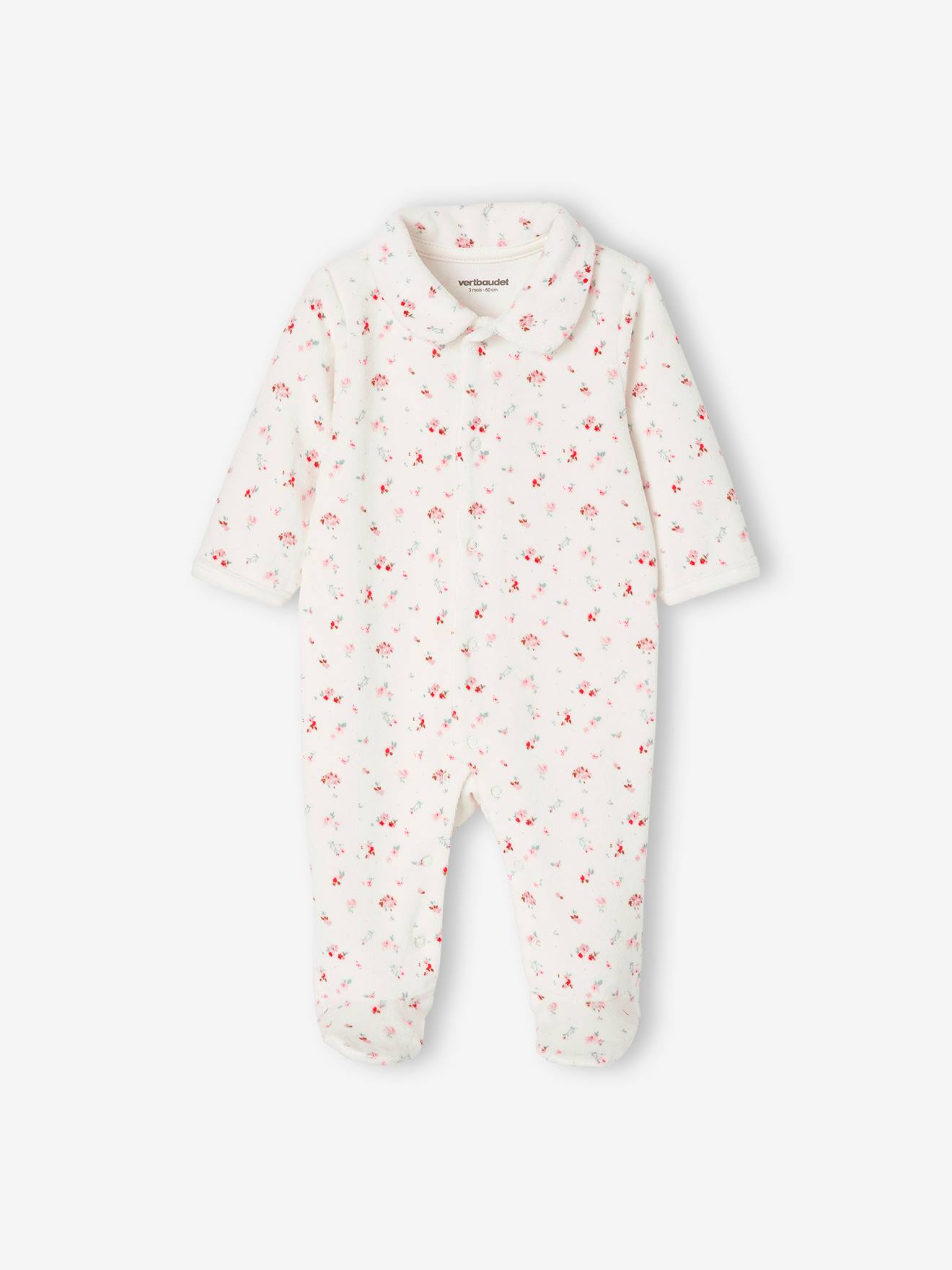 Lot de 2 dors-bien bébé fille en velours lot nude