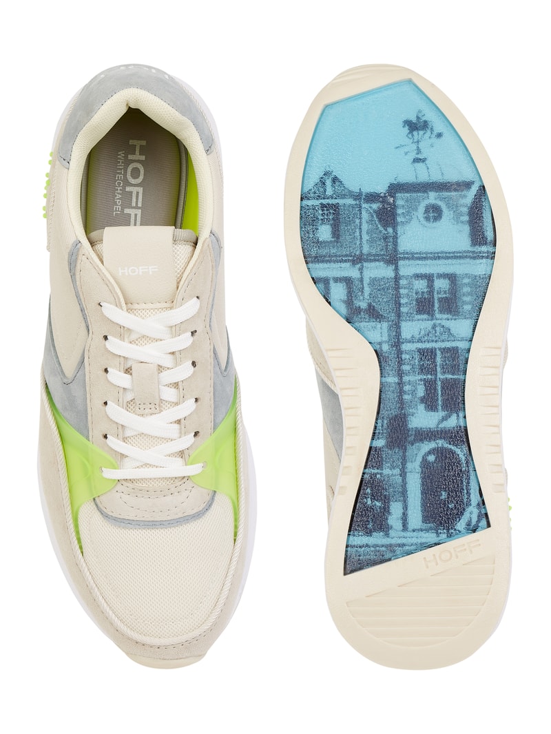 Sneaker aus Leder in beige