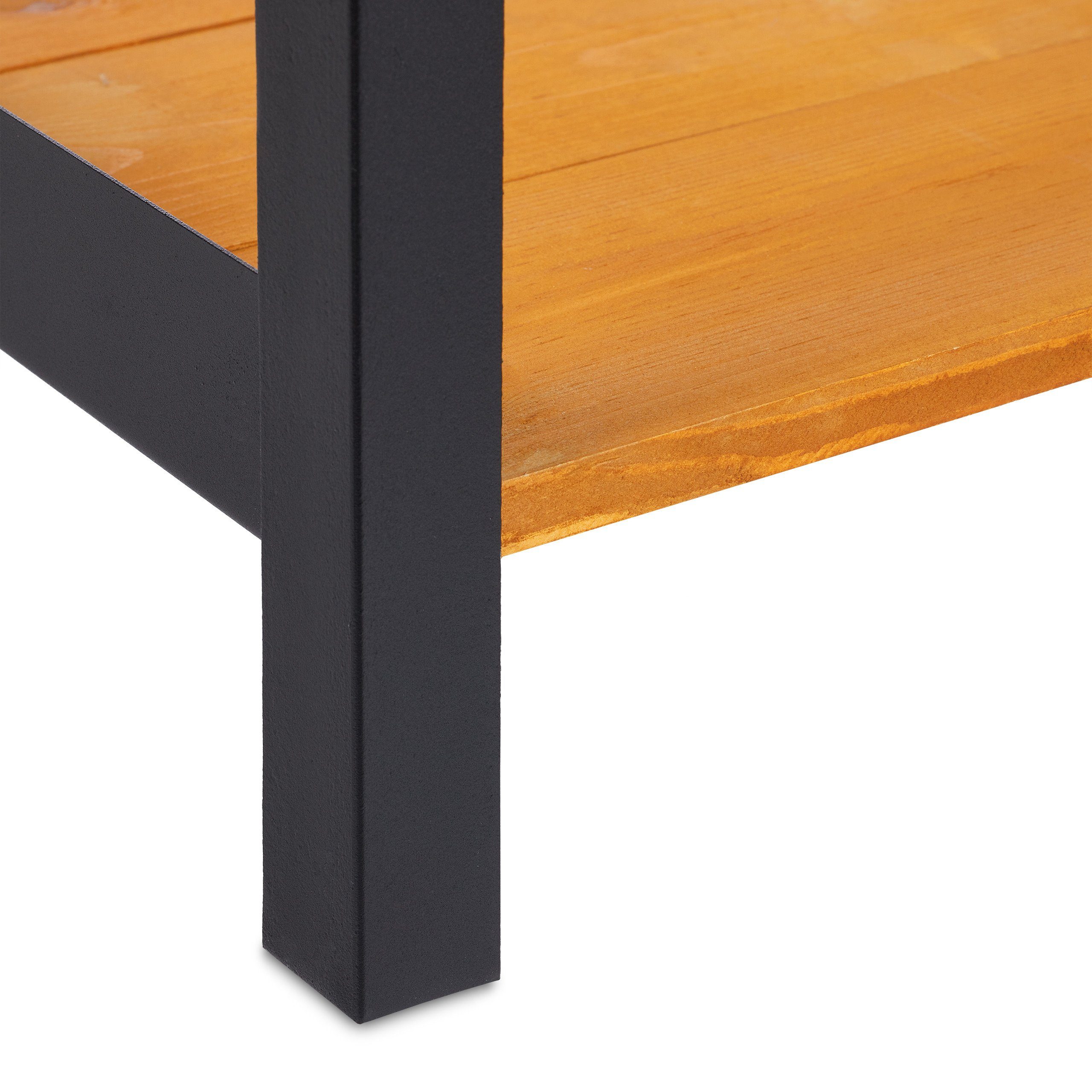 relaxdays Hochbeet Hochbeet aus Metall und Holz