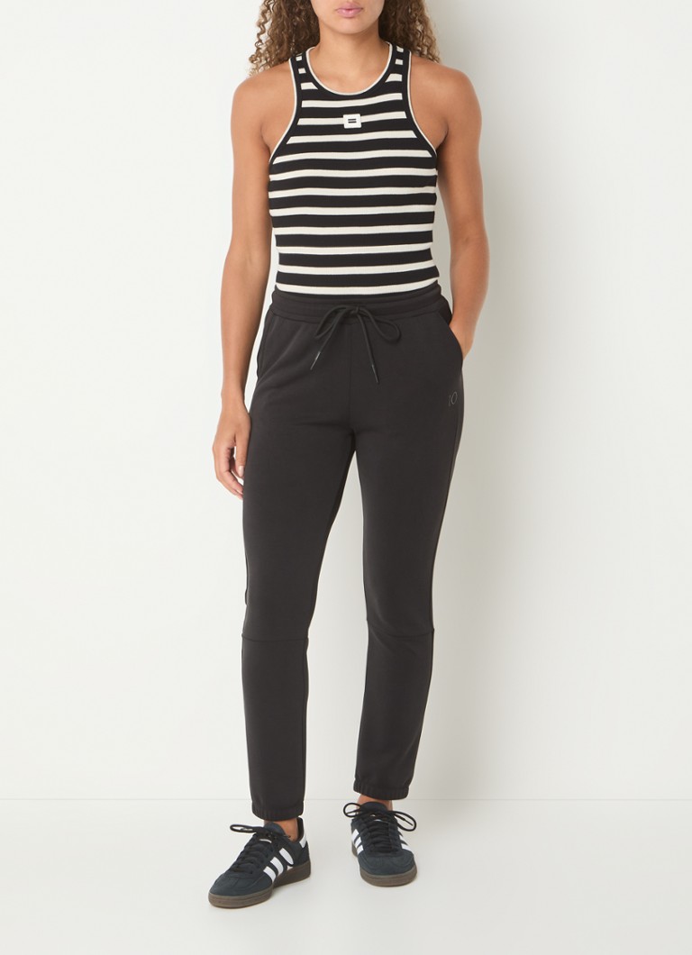 10DAYS Rib-knit tank top with stripe print