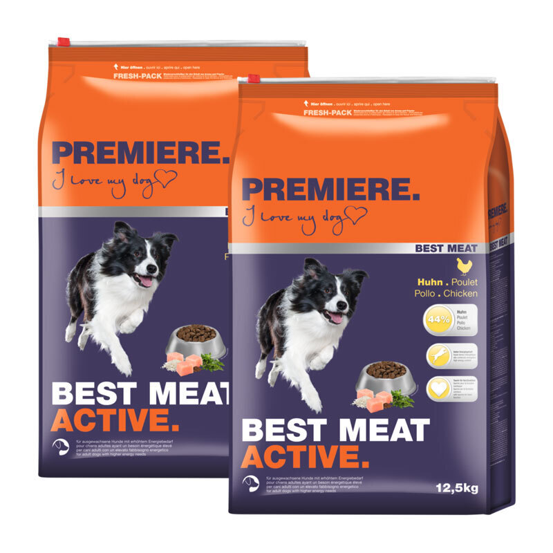 PREMIERE Hundetrockenfutter PREMIERE Best Meat Active 2x12,5 kg