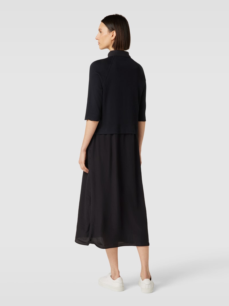 Midikleid im Stufen-Look in black