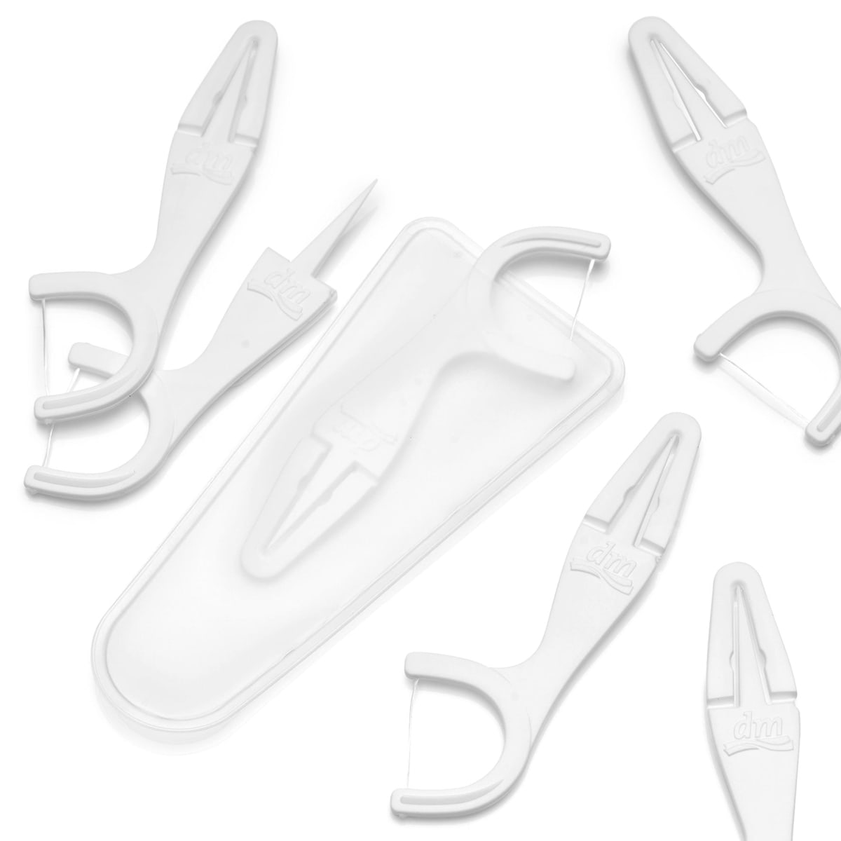 Dontodent Zahnseidesticks ungewachst mit Etui, 40 St, 40 St