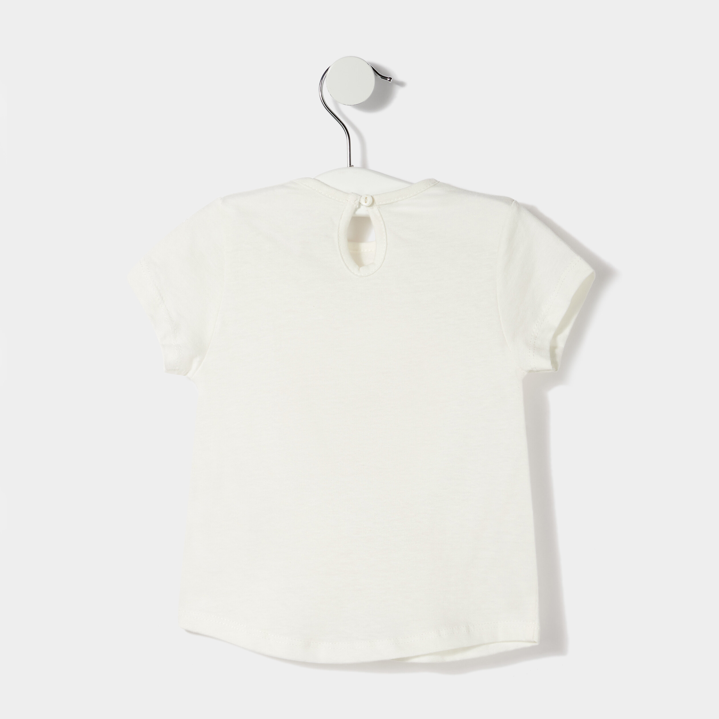 T-shirt manches courtes ivoire bébé fille | La Halle