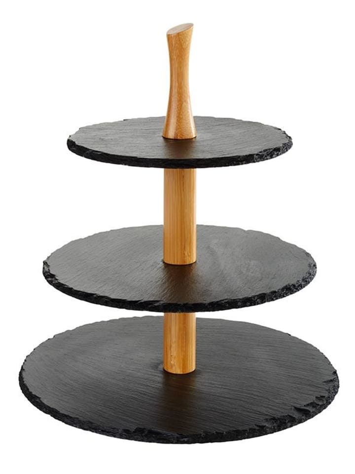 APS Etagère in Braun Schwarz Ø 30/25/20 cm, H: 34 cm günstig kaufen onesize