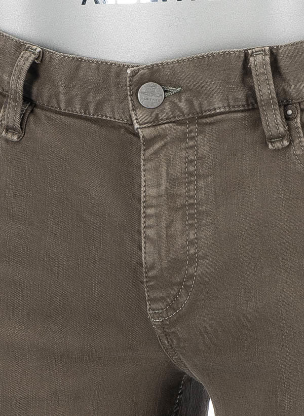 Alberto, Jeans Pipe, Regular Fit, Baumwolle T400®, braungrün