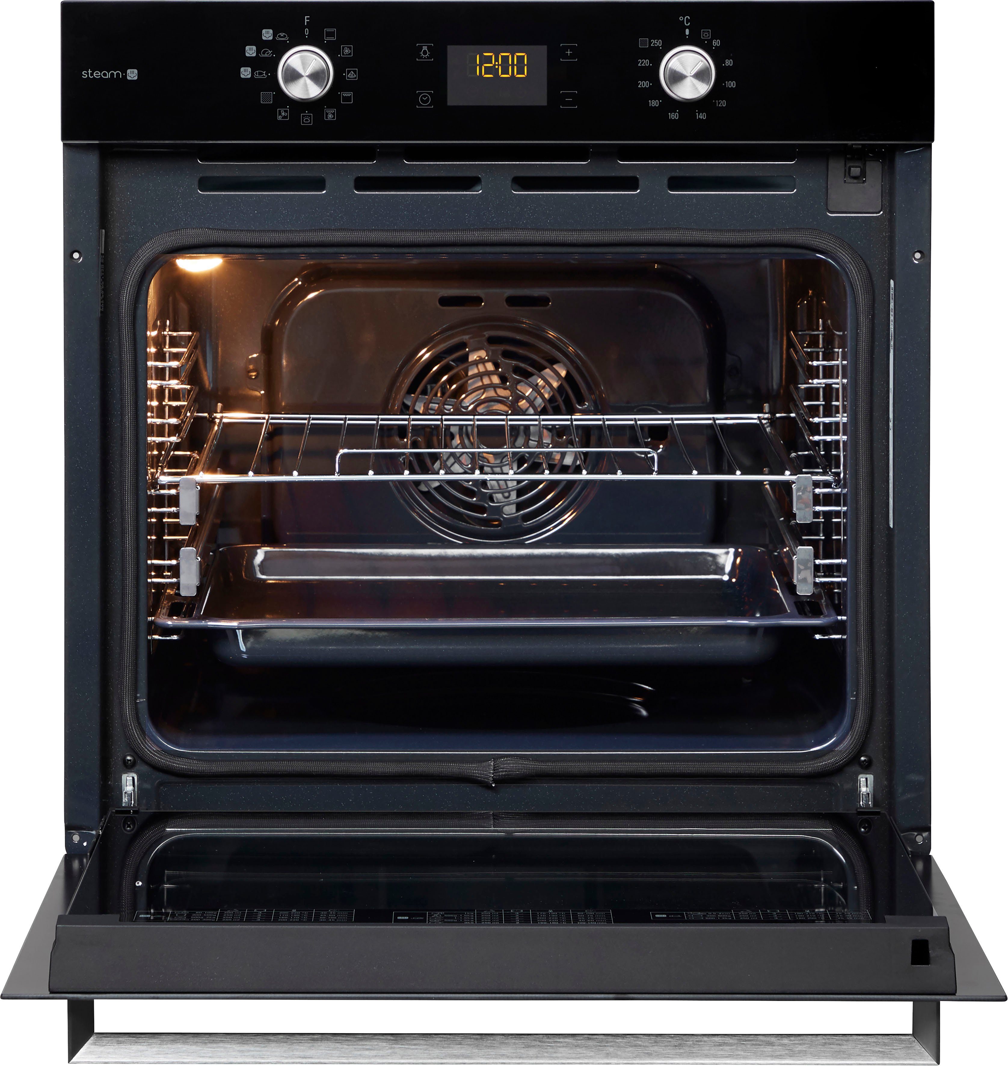 BAUKNECHT Backofen BAK5S KP8V2 BLG, mit Backauszug, Pyrolyse-Selbstreinigung