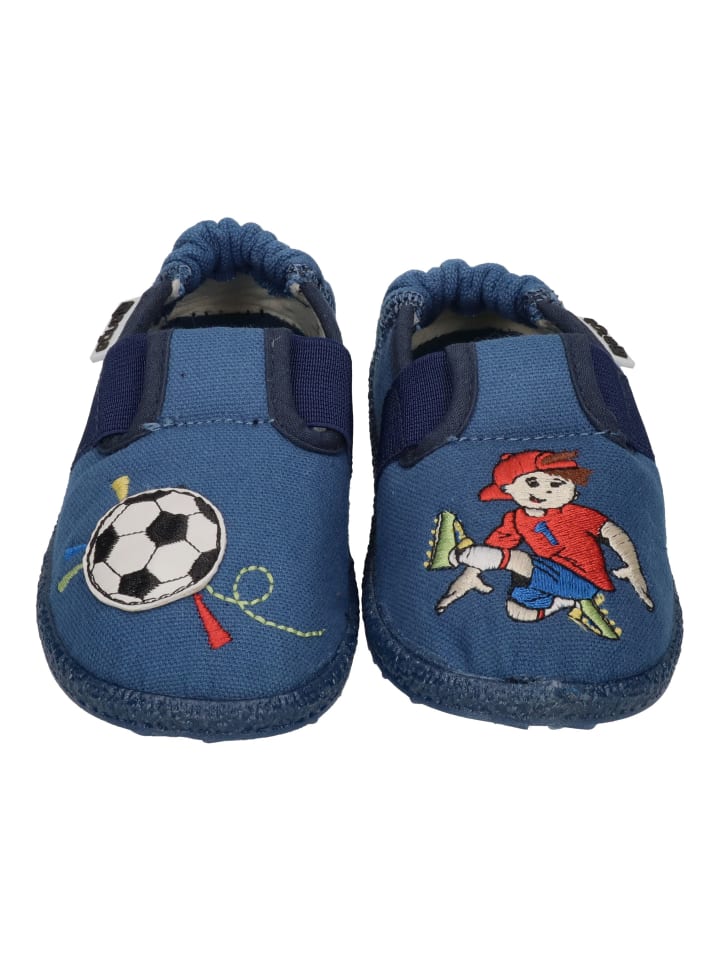NANGA Hausschuhe FUSSBALLER 2.0 in blau günstig kaufen