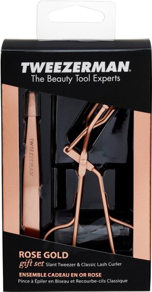 Tweezerman Brow & Lash Set - Augenbrauen & Wimpern Set, Rose Gold Augenbrauenpflegeset