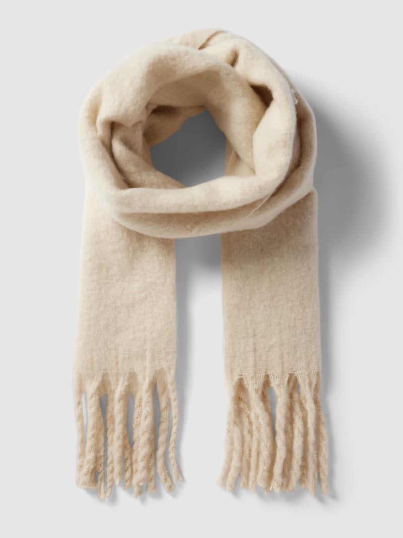 Schal mit Fransen Modell 'IVY LEAGUE' in offwhite