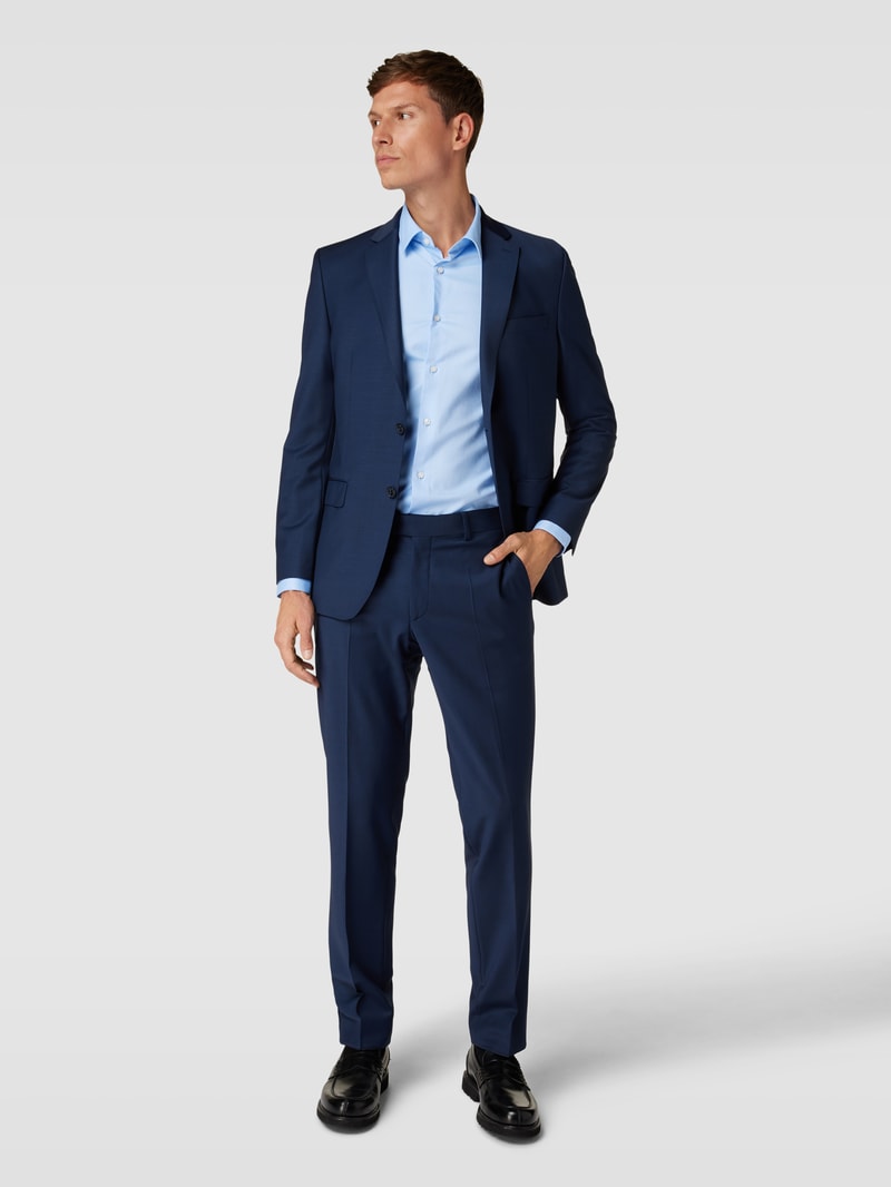 Slim Fit Business-Hemd mit Kentkragen Modell 'HANK' in bleu