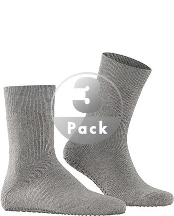 Falke, Serie Homepads, Wolle-Baumwolle rutschhemmend, grau