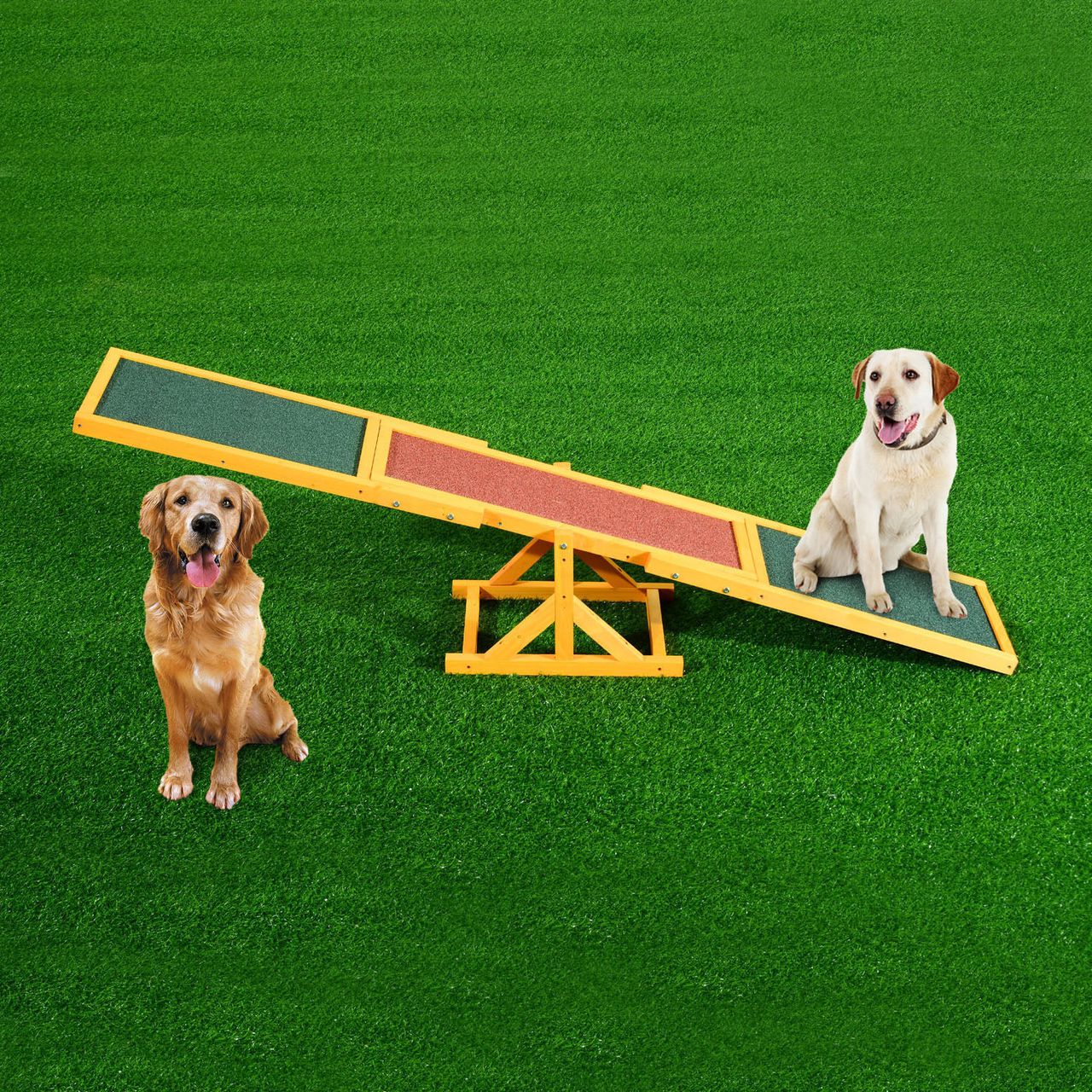 PawHut Hundewippe Hunde Agility Wippe Welpenspielzeug Hundesport 180 x 30 x 30 cm