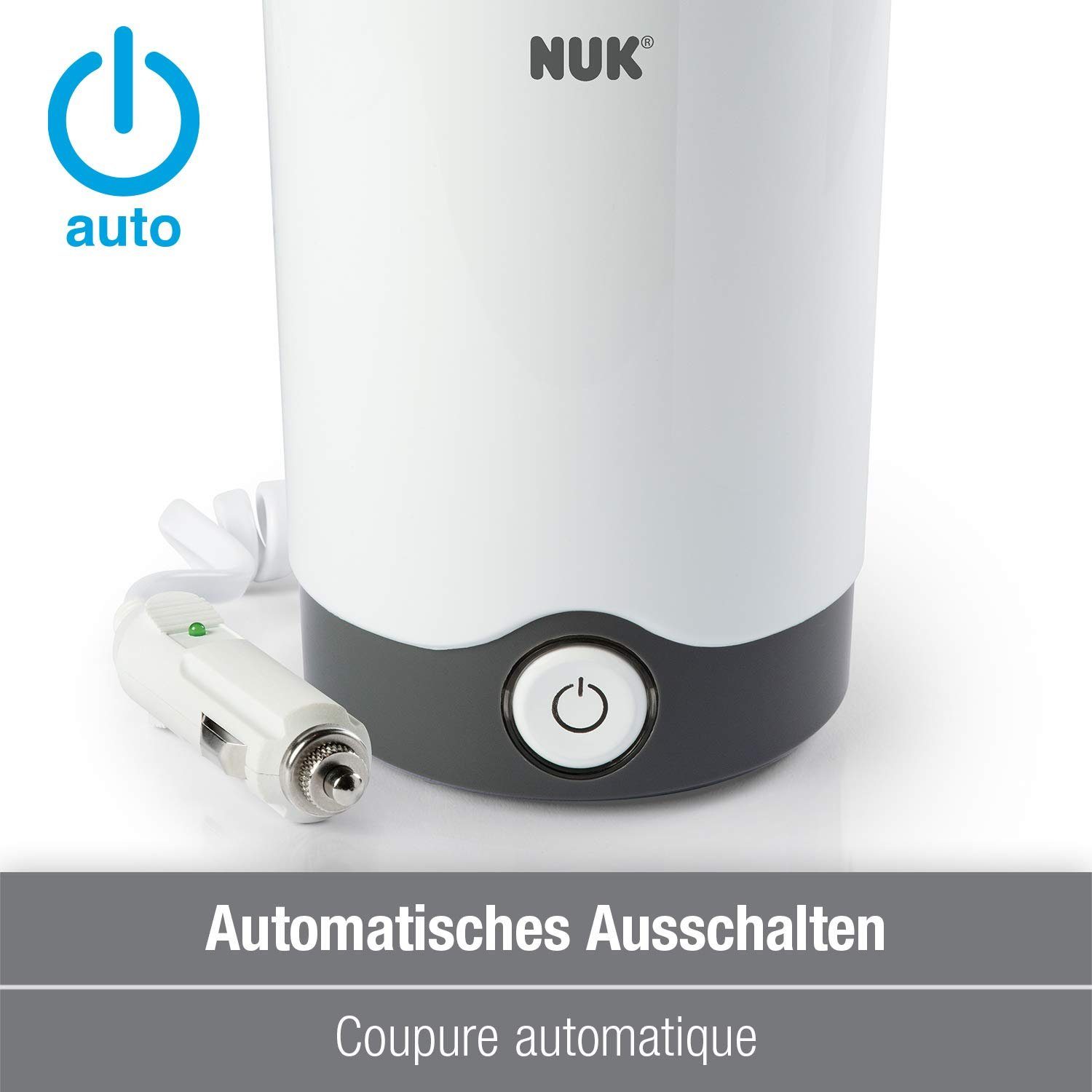 NUK Babyflaschenwärmer NUK Babyflaschenwärmer Thermo Express Plus inkl. Autoadapter-Kabel