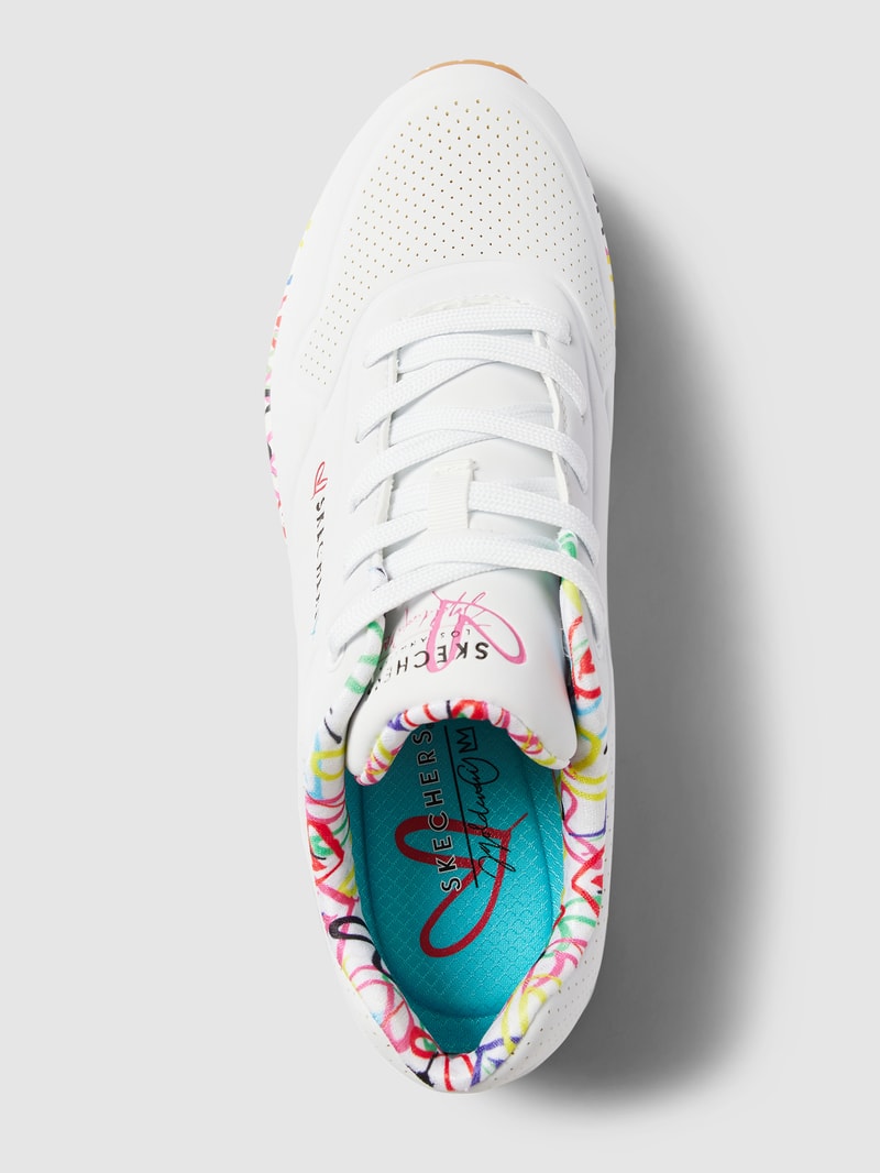 Sneaker mit Motiv-Print Modell 'UNO' in weiß