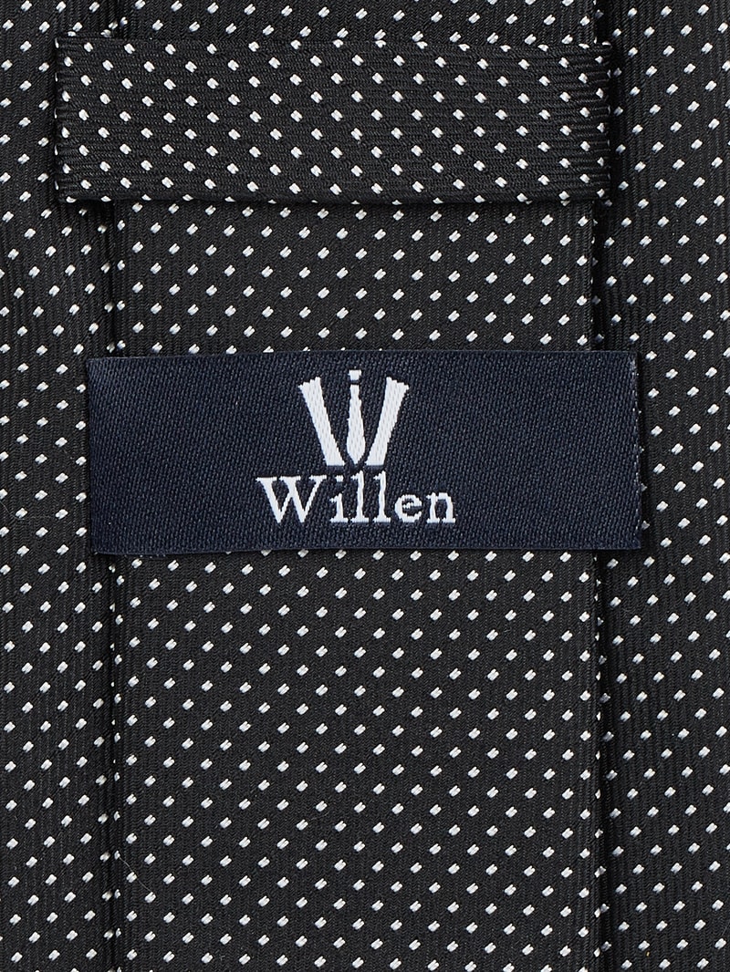 Seidenkrawatte mit Allover-Muster in schwarz