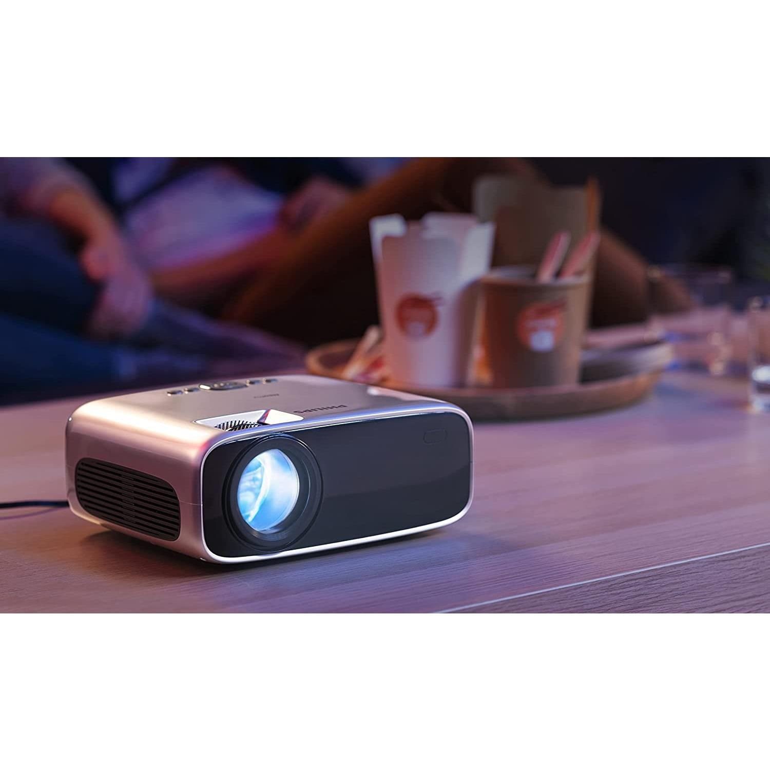 Philips NeoPix Ultra One Full HD-Projektor mit Apps und Media-Player Beamer (3000:1, 1920 x 1080 px, Micro SD Kartenleser integriert)