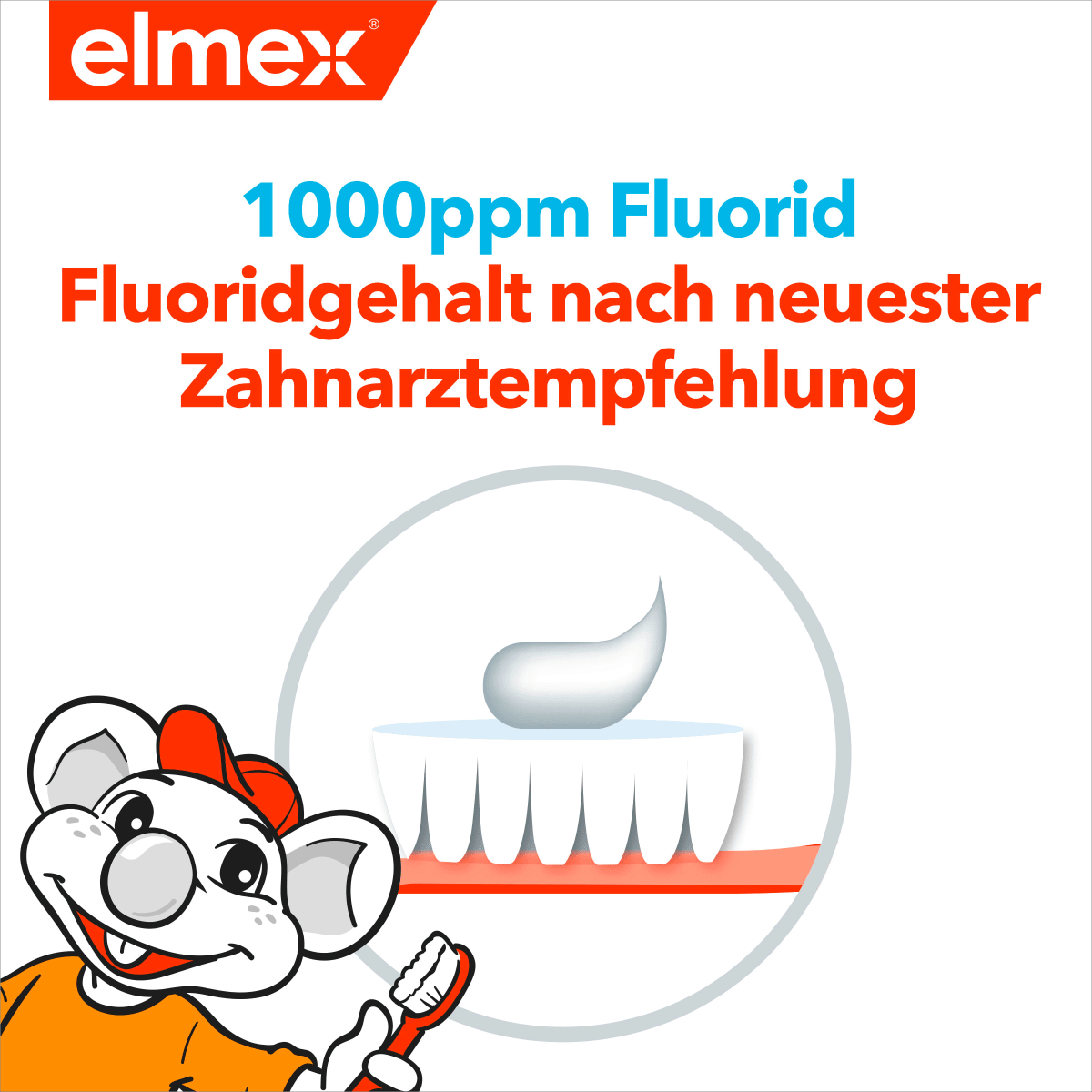 Zahnpasta Kinder, 2 bis 6 Jahre, 50 ml