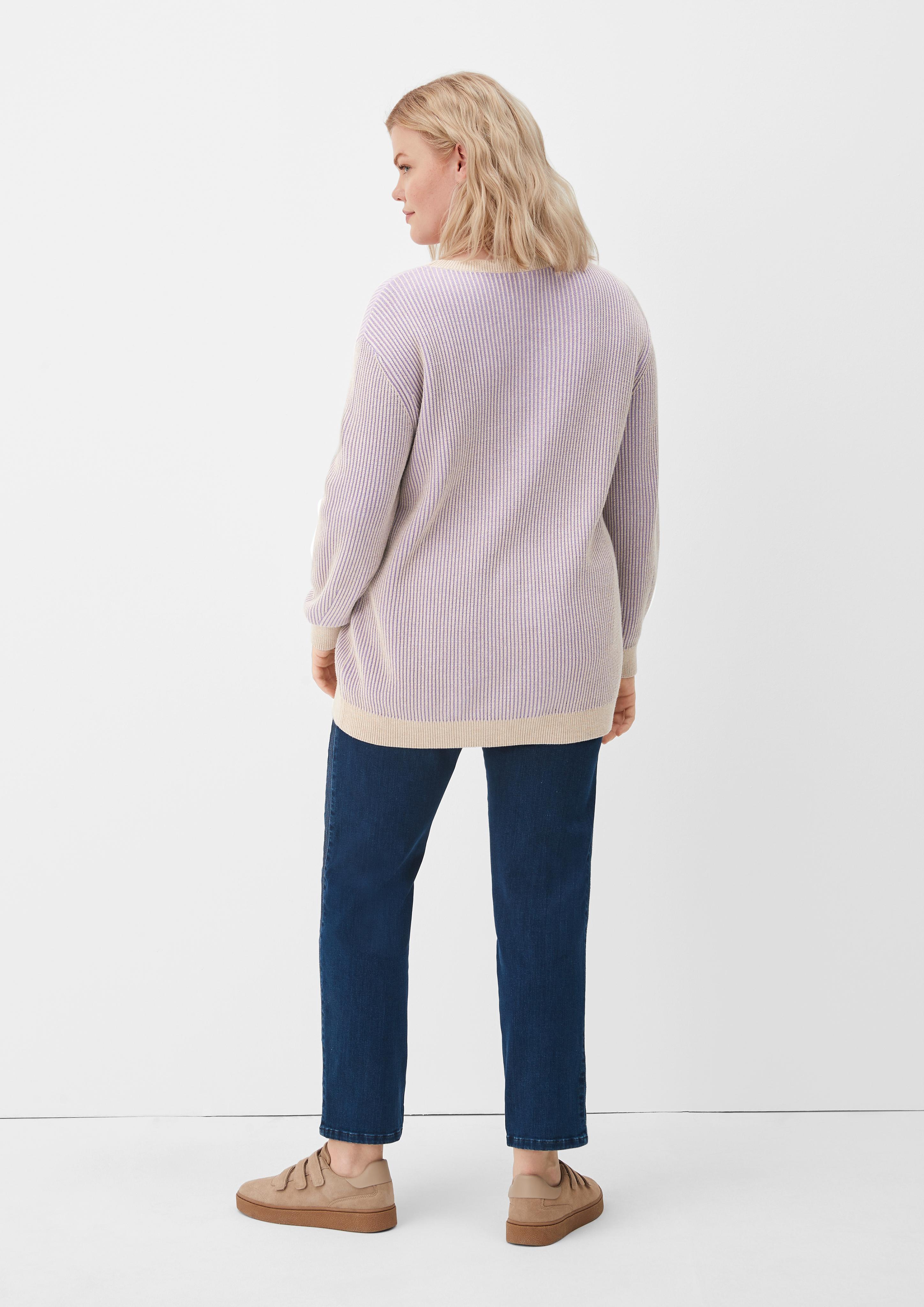 Feinstrickpullover mit V-Neck  2122009-47W1