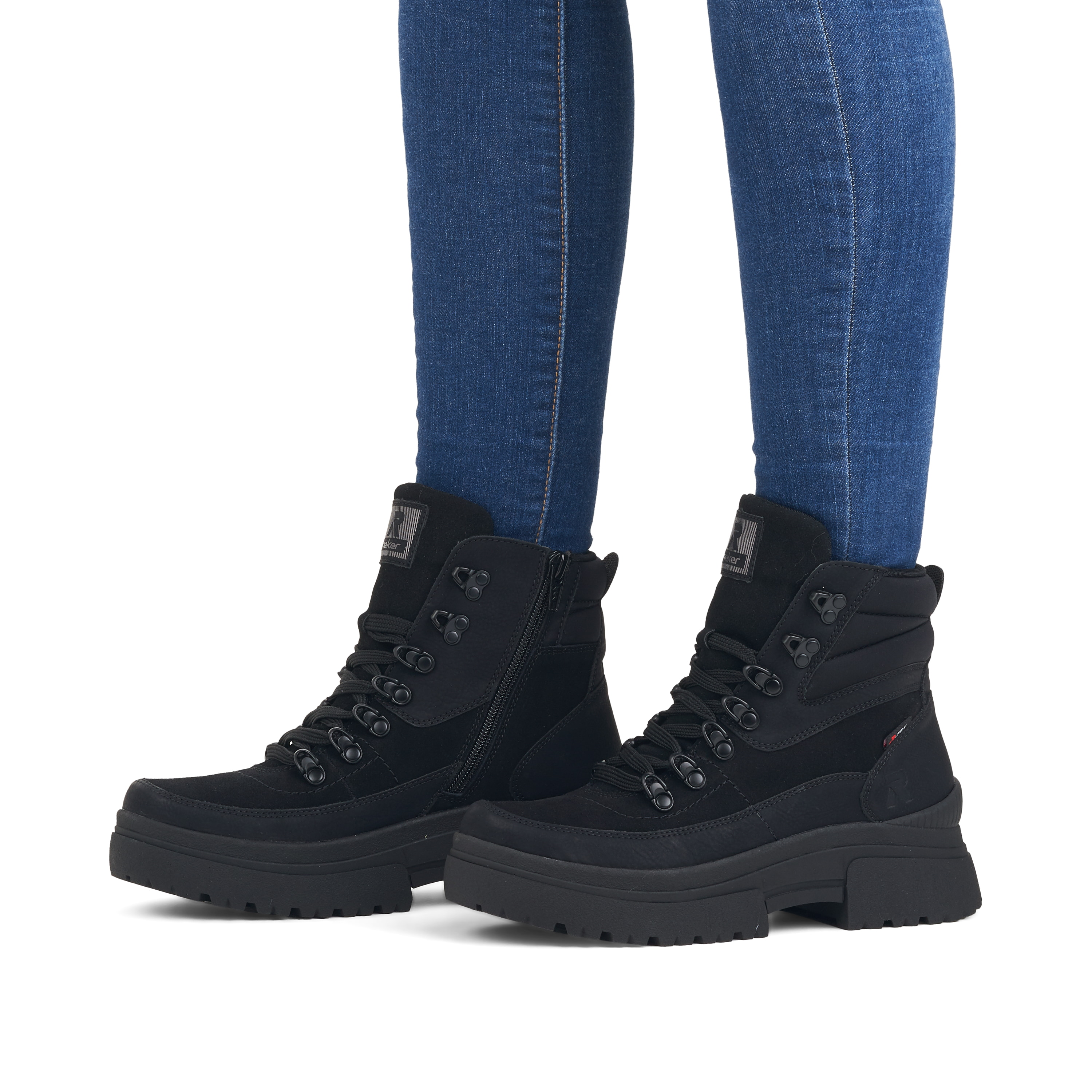 Rieker Damen Schnürstiefel diamond black