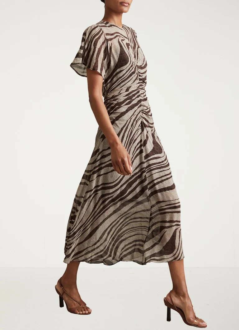 Abito midi con stampa zebrata Tabitha di Reiss
